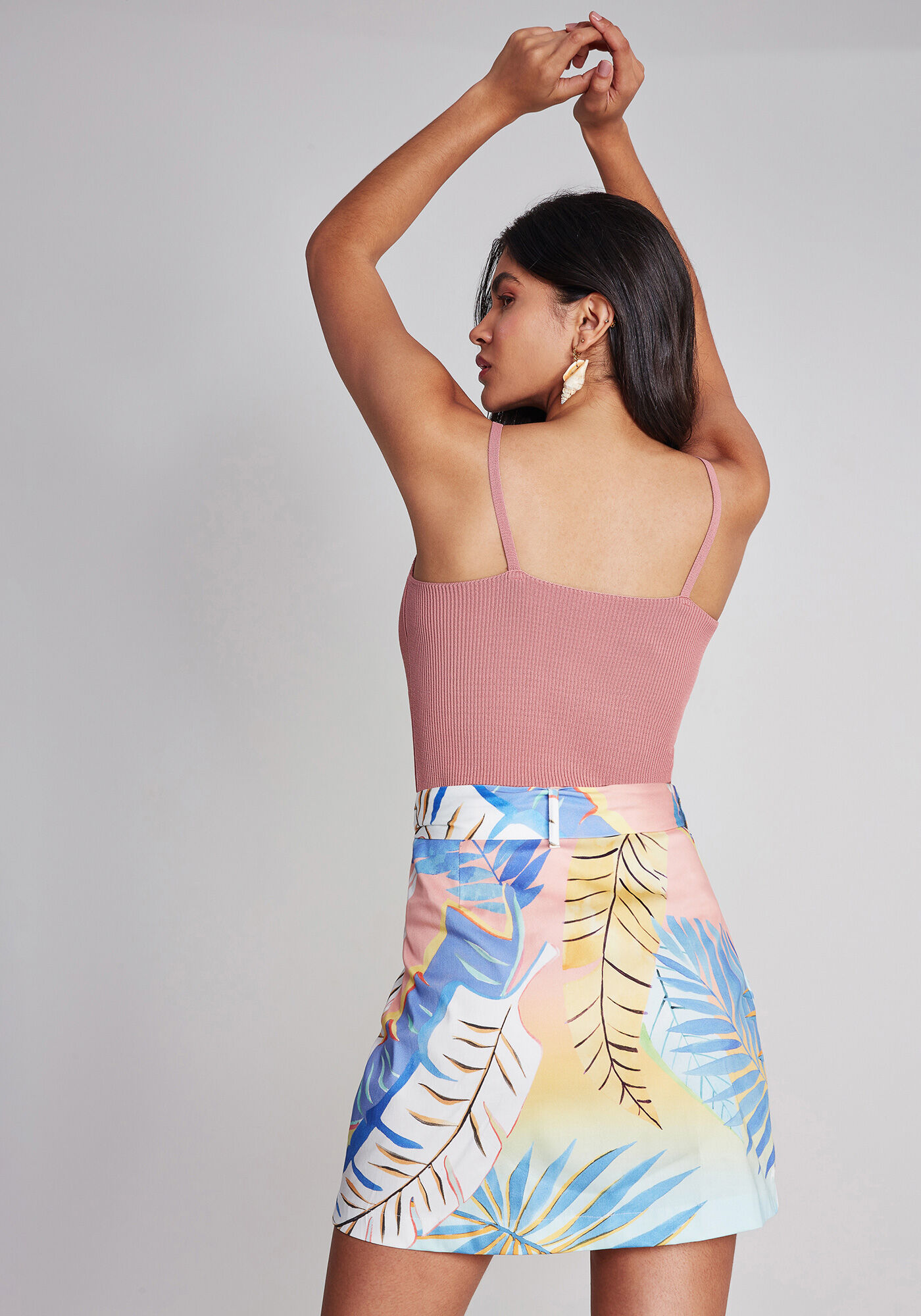 Saia Cintura M&eacute;dia Cinto Estampa, , large.