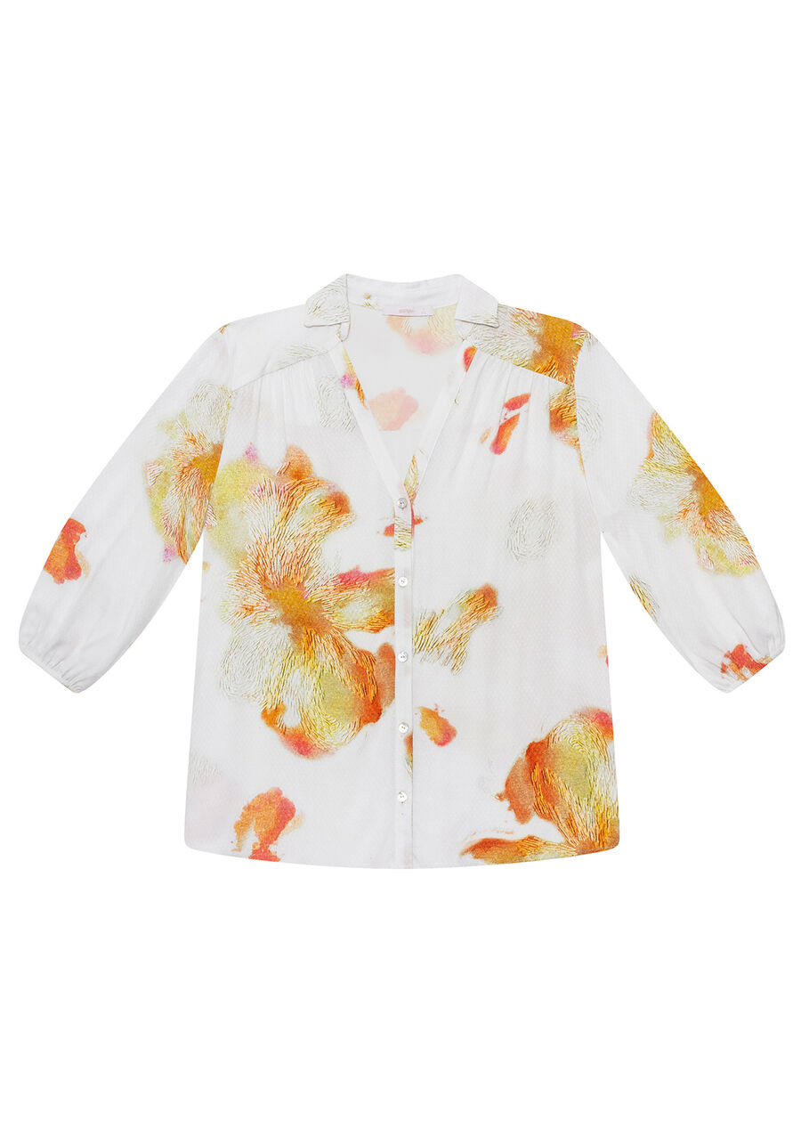 Camisa Tecido  Rayon Stars Manga 3/4, . Camisa Tecido  Rayon Stars Manga 3/4, , large.