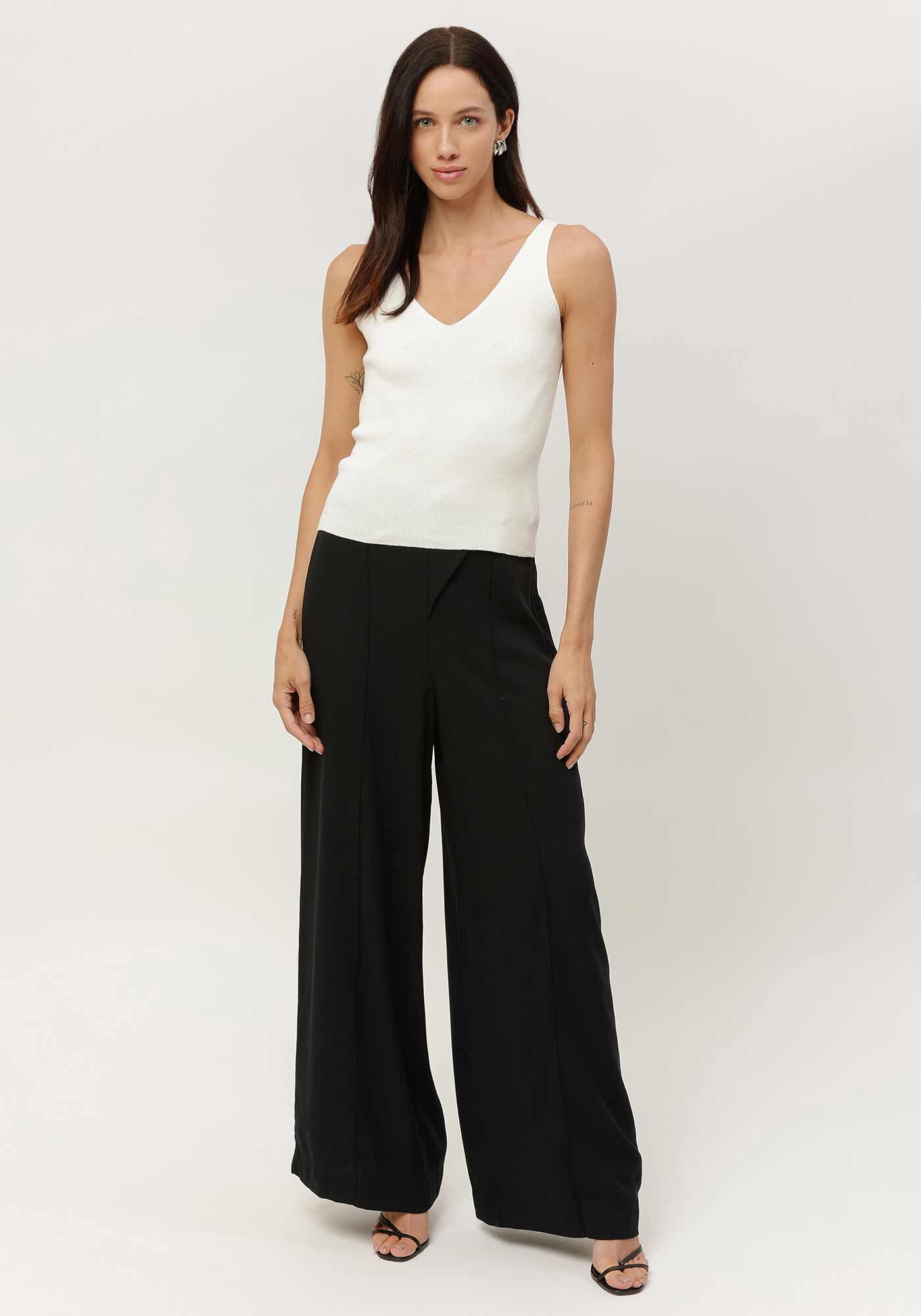 Regata em Tric&ocirc; com Decote V, , large.