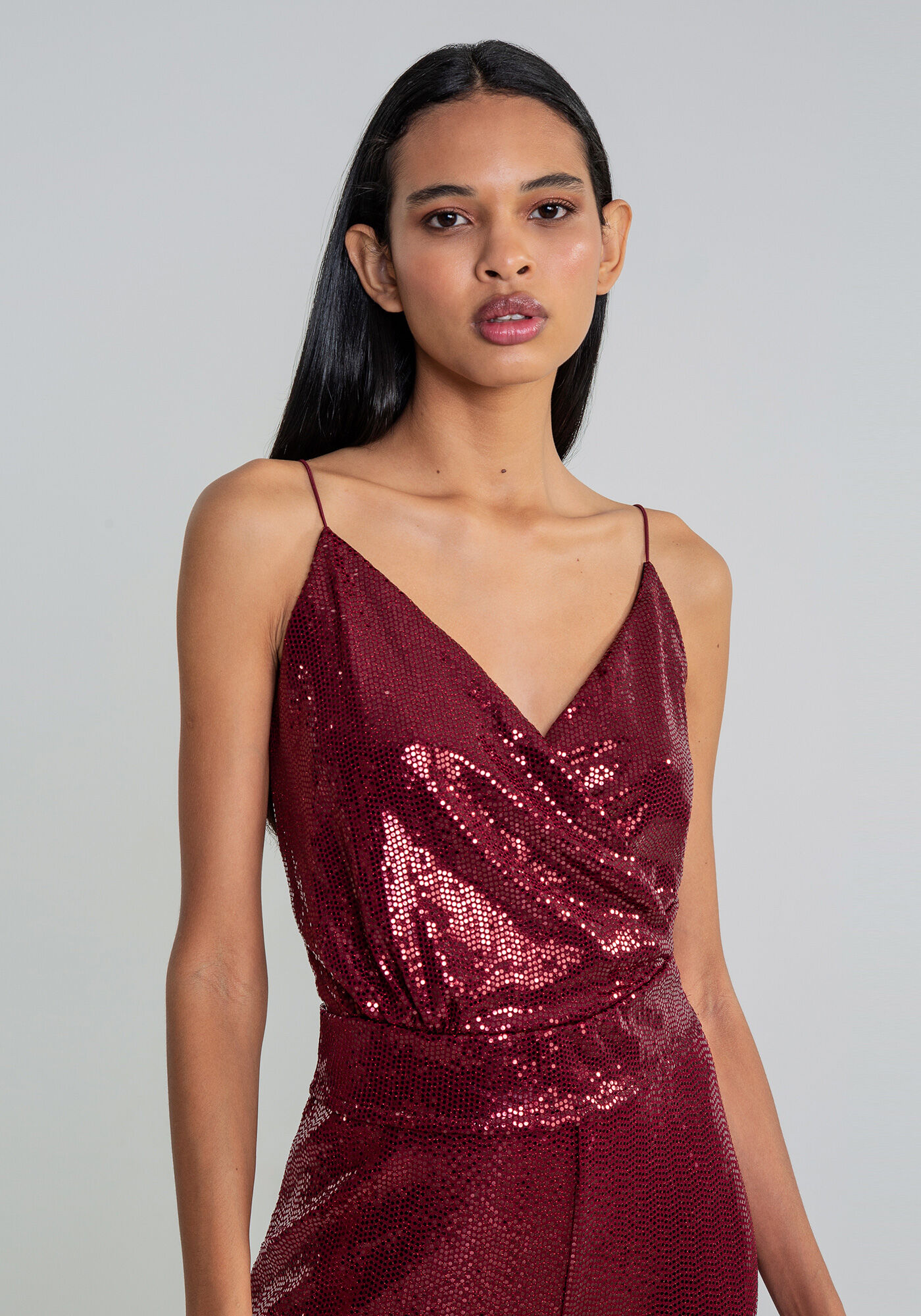 Blusa Cropped de Al&ccedil;a Fina Paet&ecirc; Glam, , large.