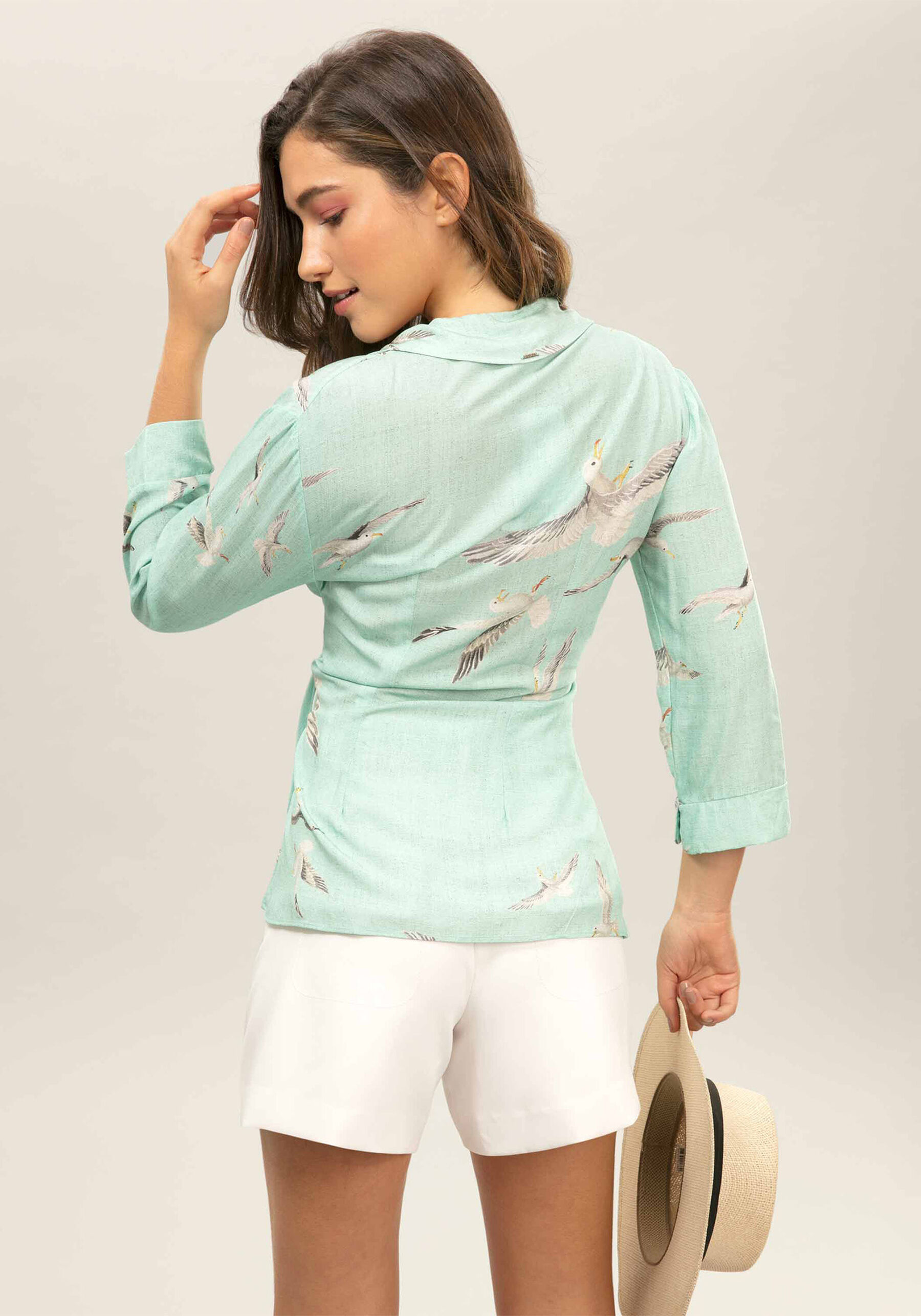 Blusa Manga 3/4 Transpassada, . Blusa Manga 3/4 Transpassada, , large.