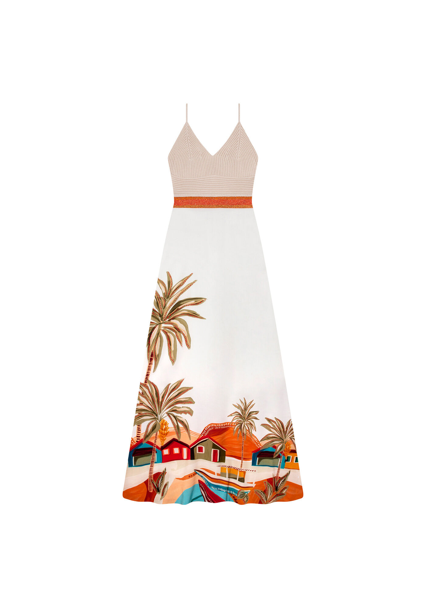 Vestido Longo Busto Tric&ocirc; Ceu, , large.