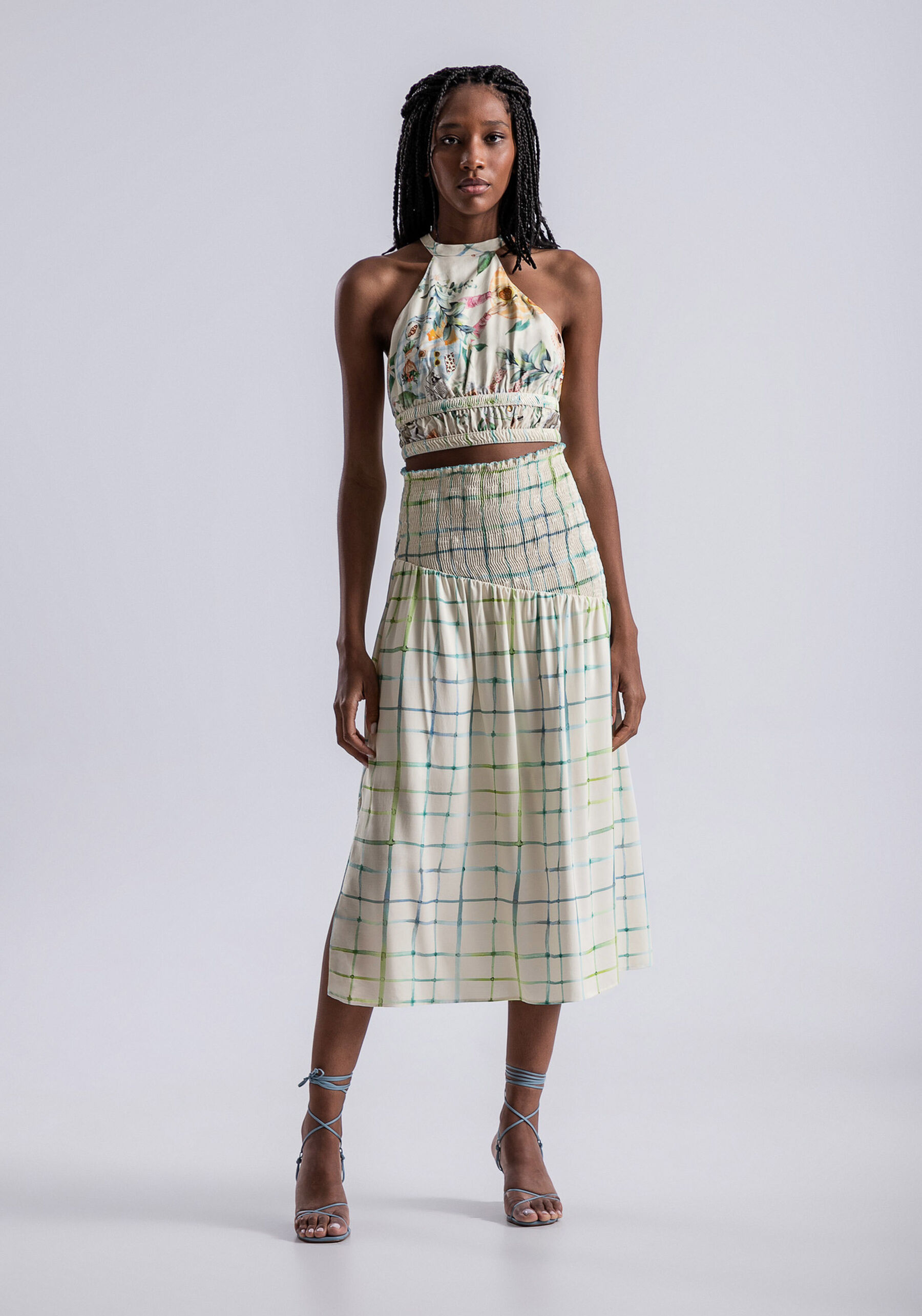 Blusa Cava Americana em Viscose com Franzidos, . Blusa Cava Americana em Viscose com Franzidos, , large.