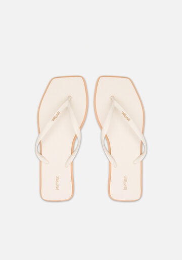 Chinelo Feminino De Tiras Com Frente Quadrada, BEGE ALHAMBRA. Chinelo Feminino De Tiras Com Frente Quadrada, BEGE ALHAMBRA, large.