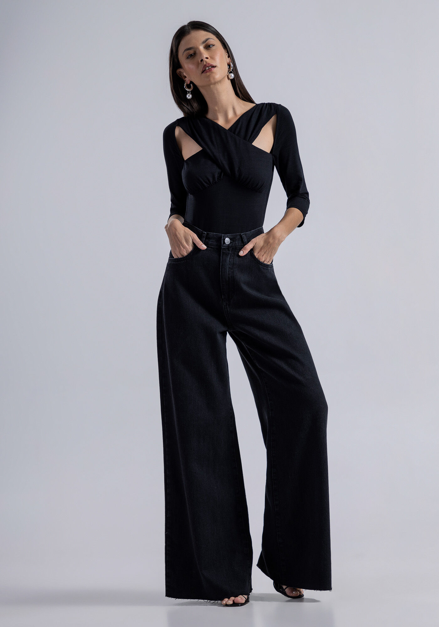 Body Manga 3/4 com Transpasse no Busto, , large.