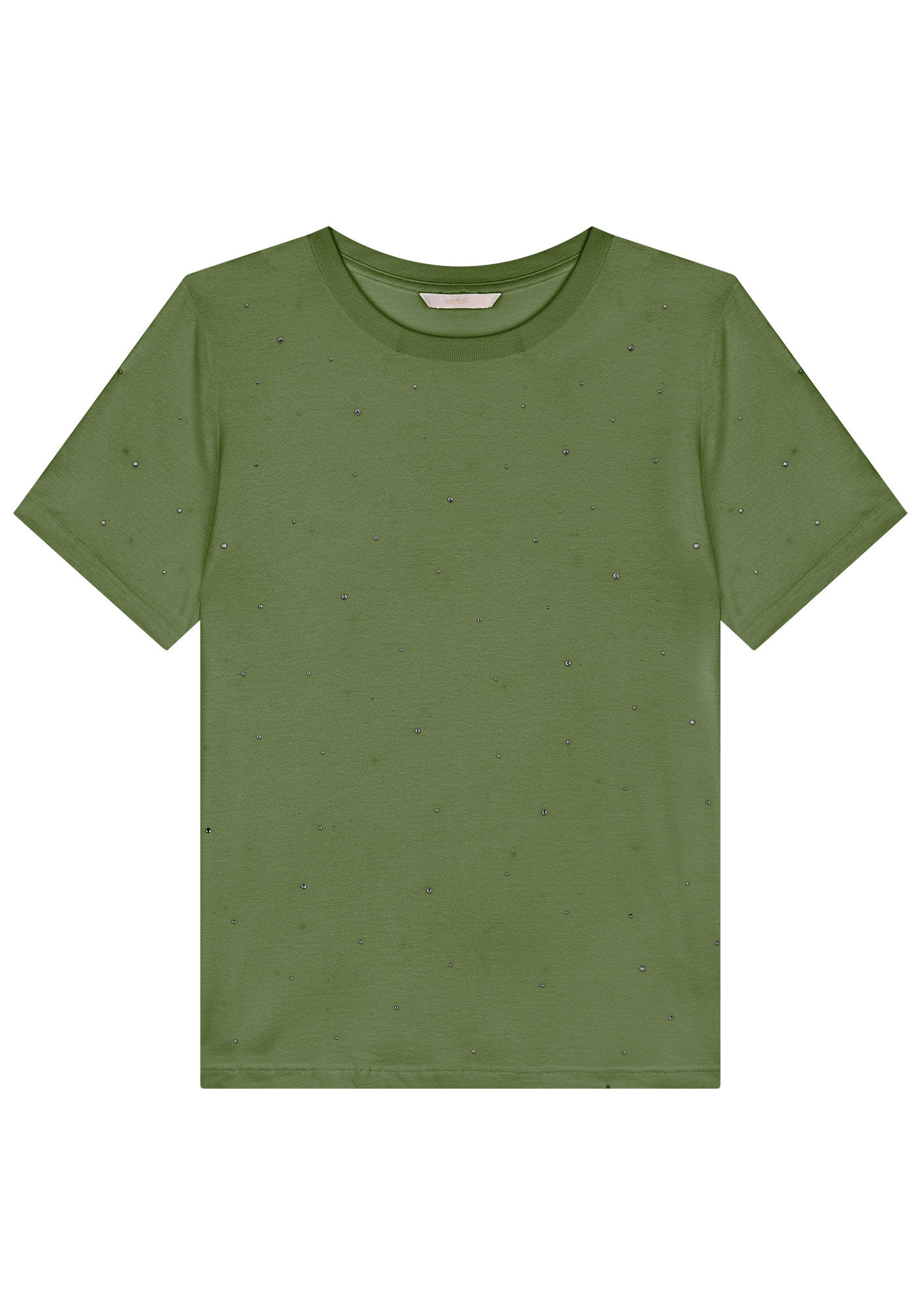 T-shirt em Malha com Strass, , large.