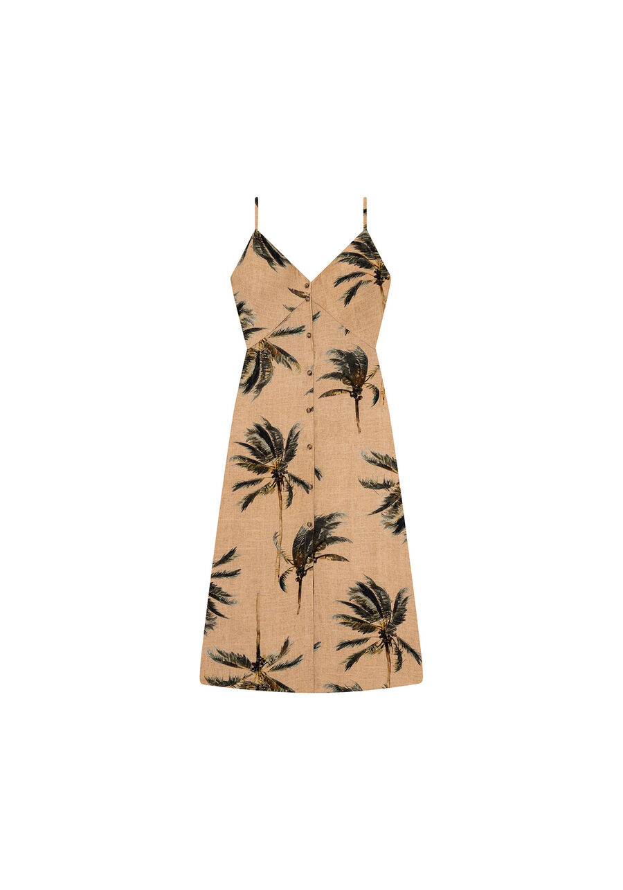 Vestido com Alças Mídi Botões Echo, . Vestido com Alças Mídi Botões Echo, , large.