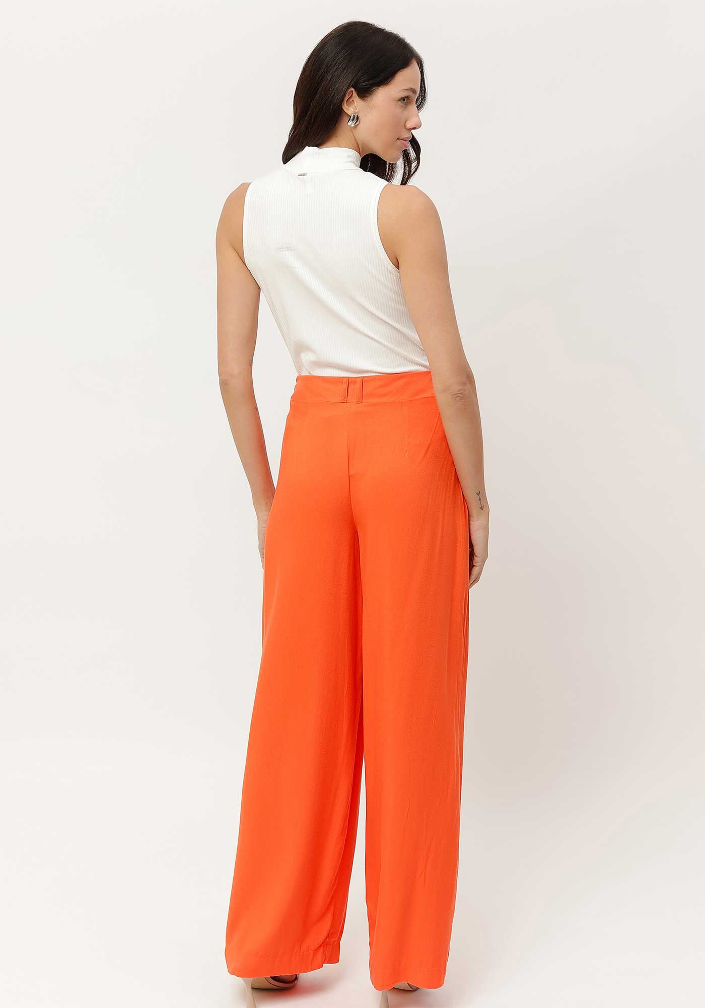 Cal&ccedil;a Pantalona em Viscose Alfaiataria, , large.