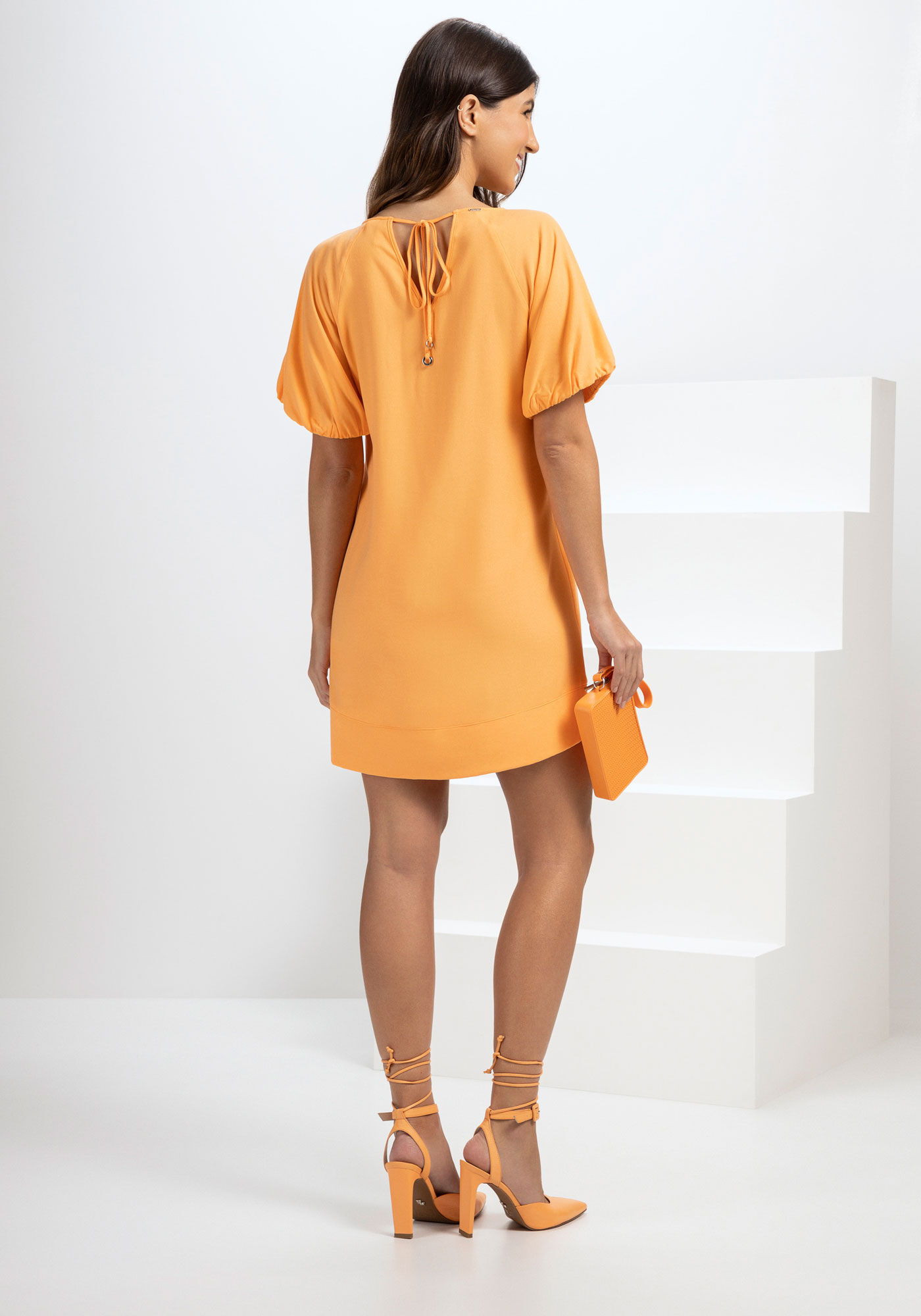 Vestido curto sale reto