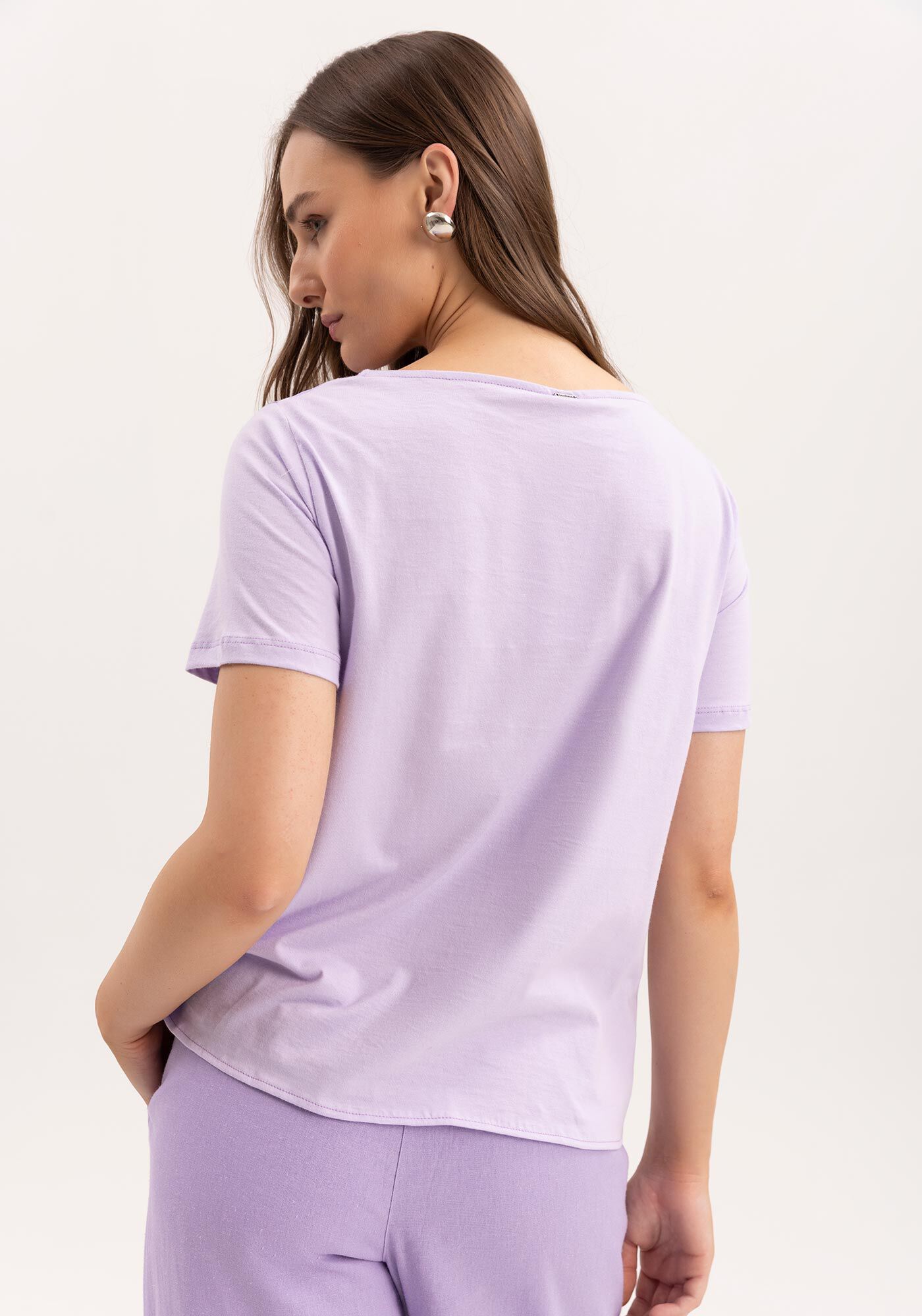 Blusa em Malha e Tecido Estampado, , large.