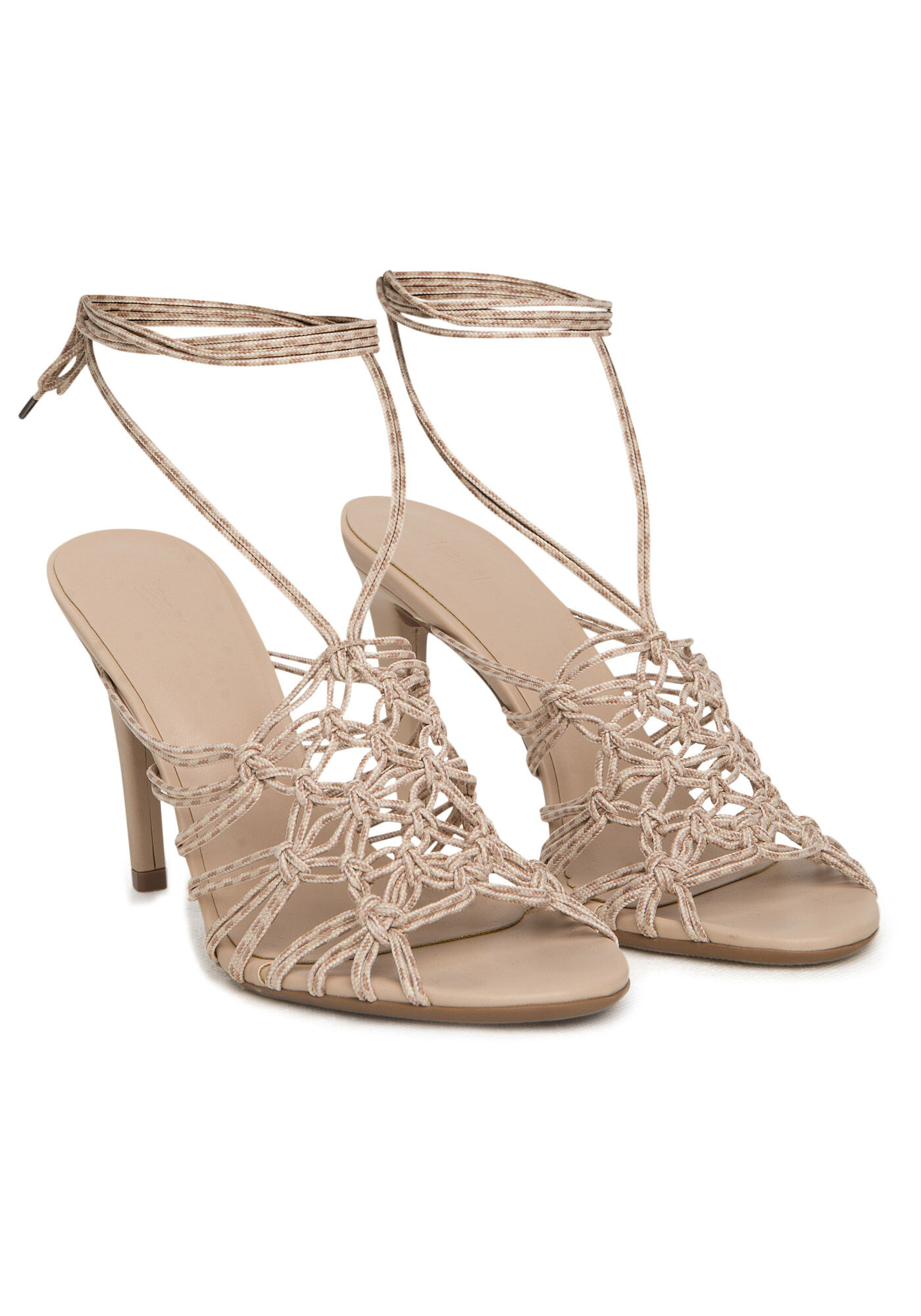 Sand&aacute;lia Salto Fino com Tramado Cord&atilde;o, , large.