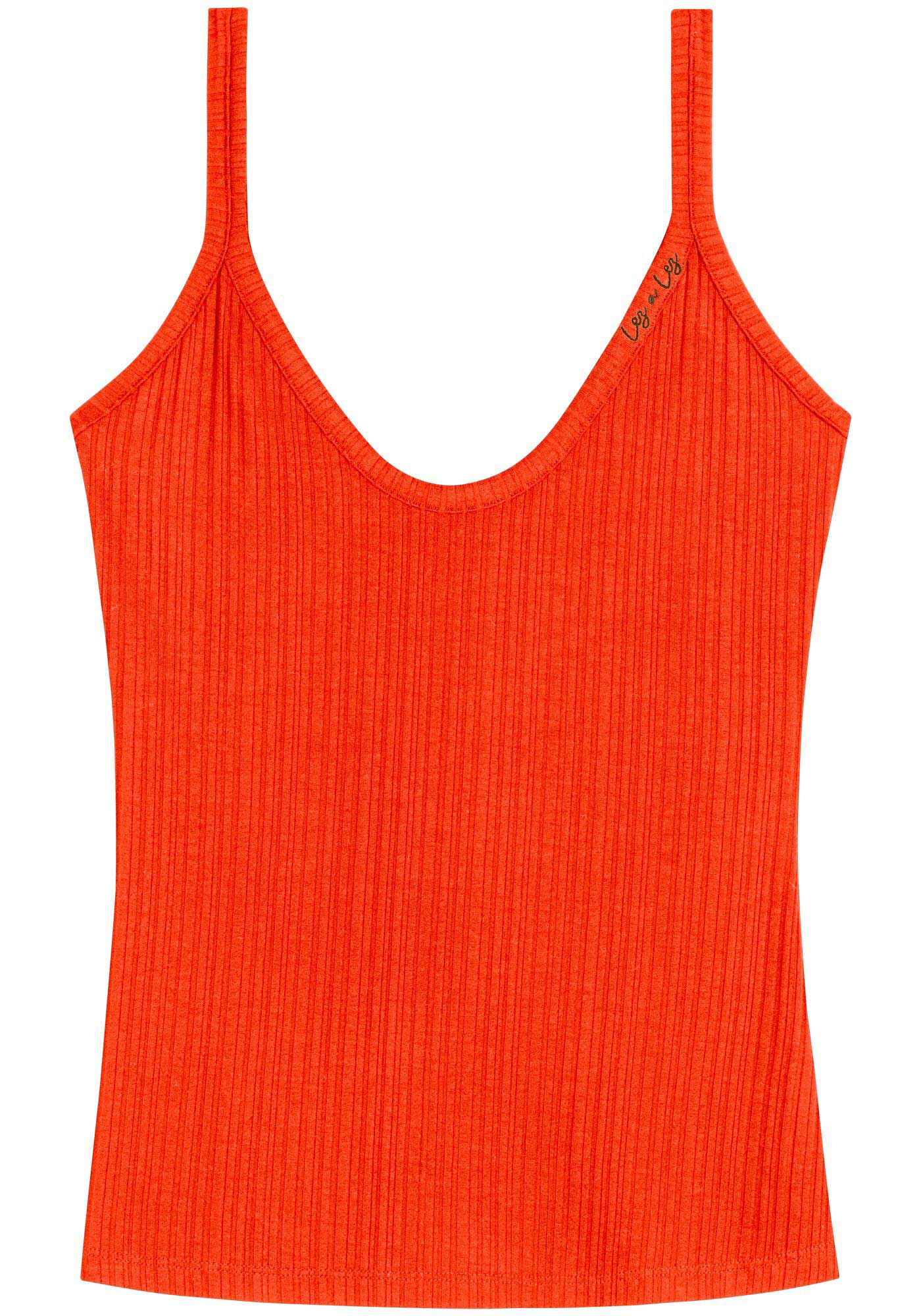 Blusa Regata B&aacute;sica De Al&ccedil;as Em Malha Canelada, , large.