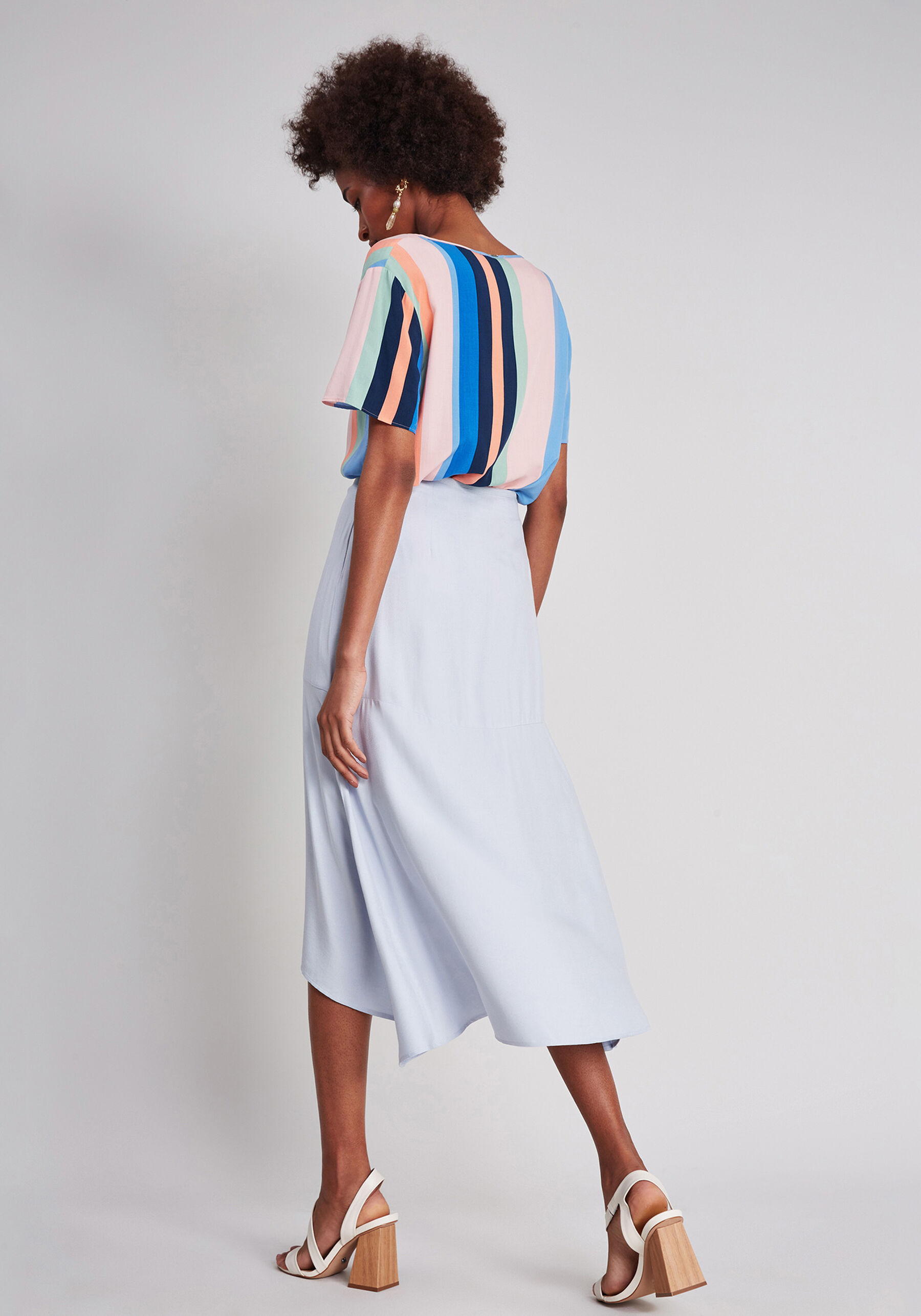 Blusa Decote V Estampa Agata, . Blusa Decote V Estampa Agata, , large.