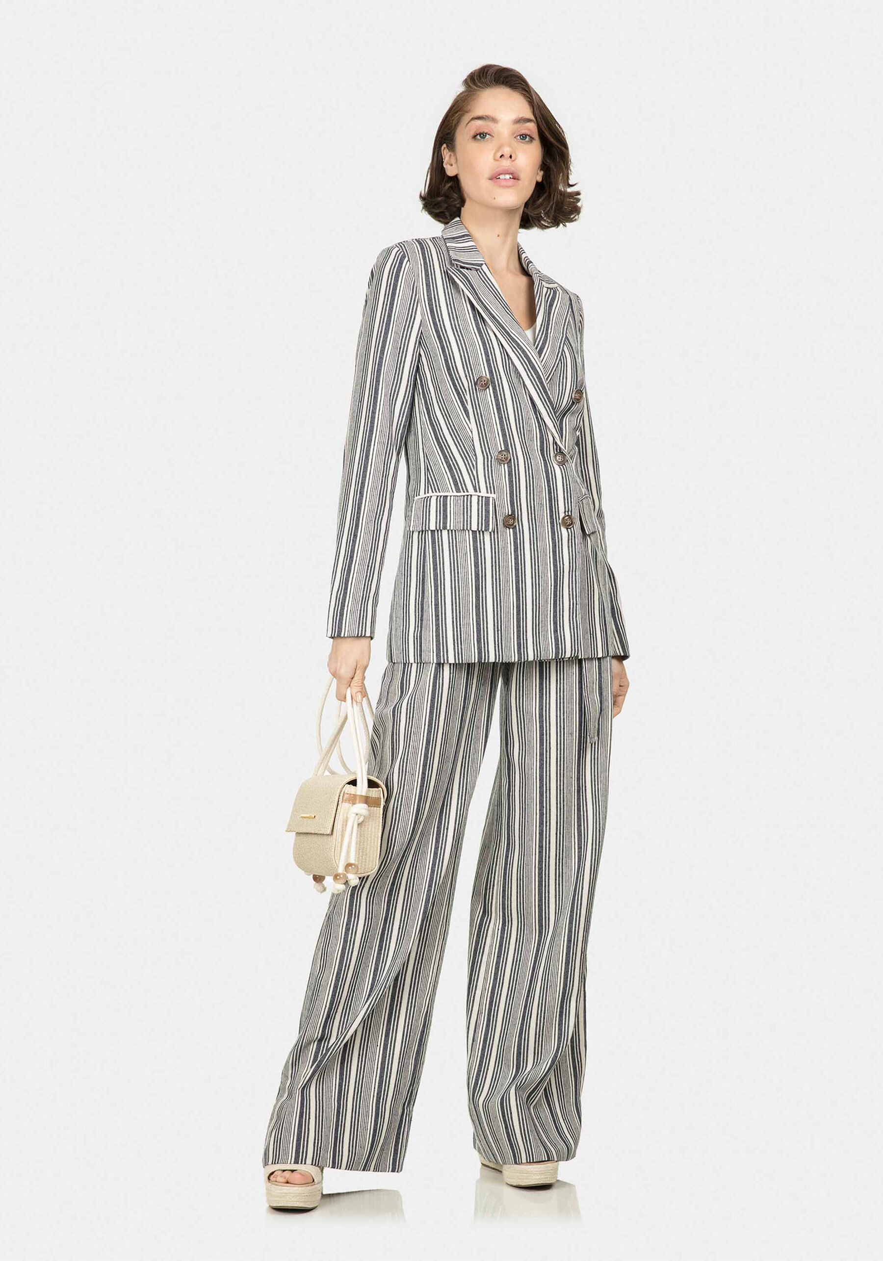 Blazer Listrado Botões, . Blazer Listrado Botões, , large.