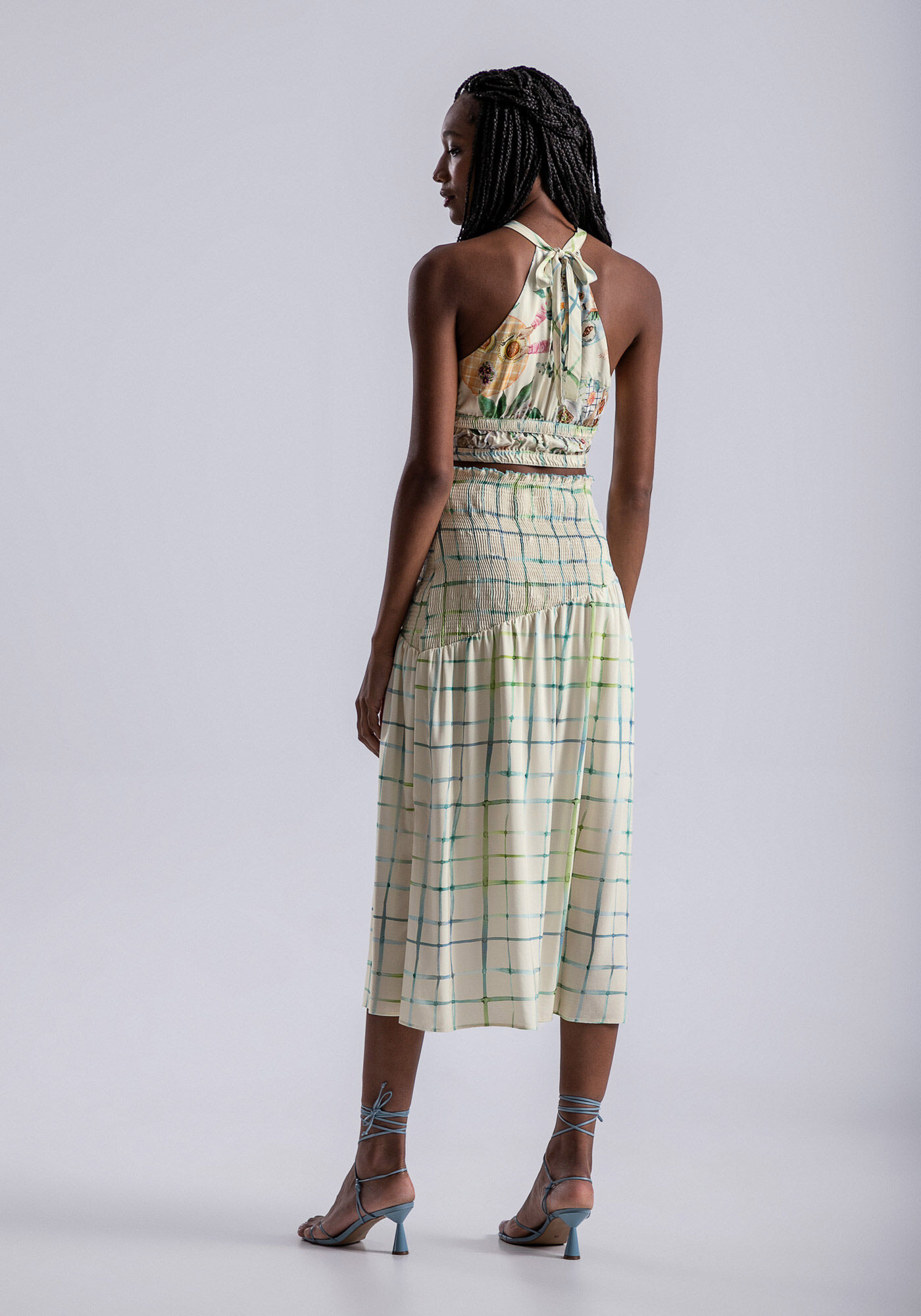 Blusa Cava Americana em Viscose com Franzidos, , large.