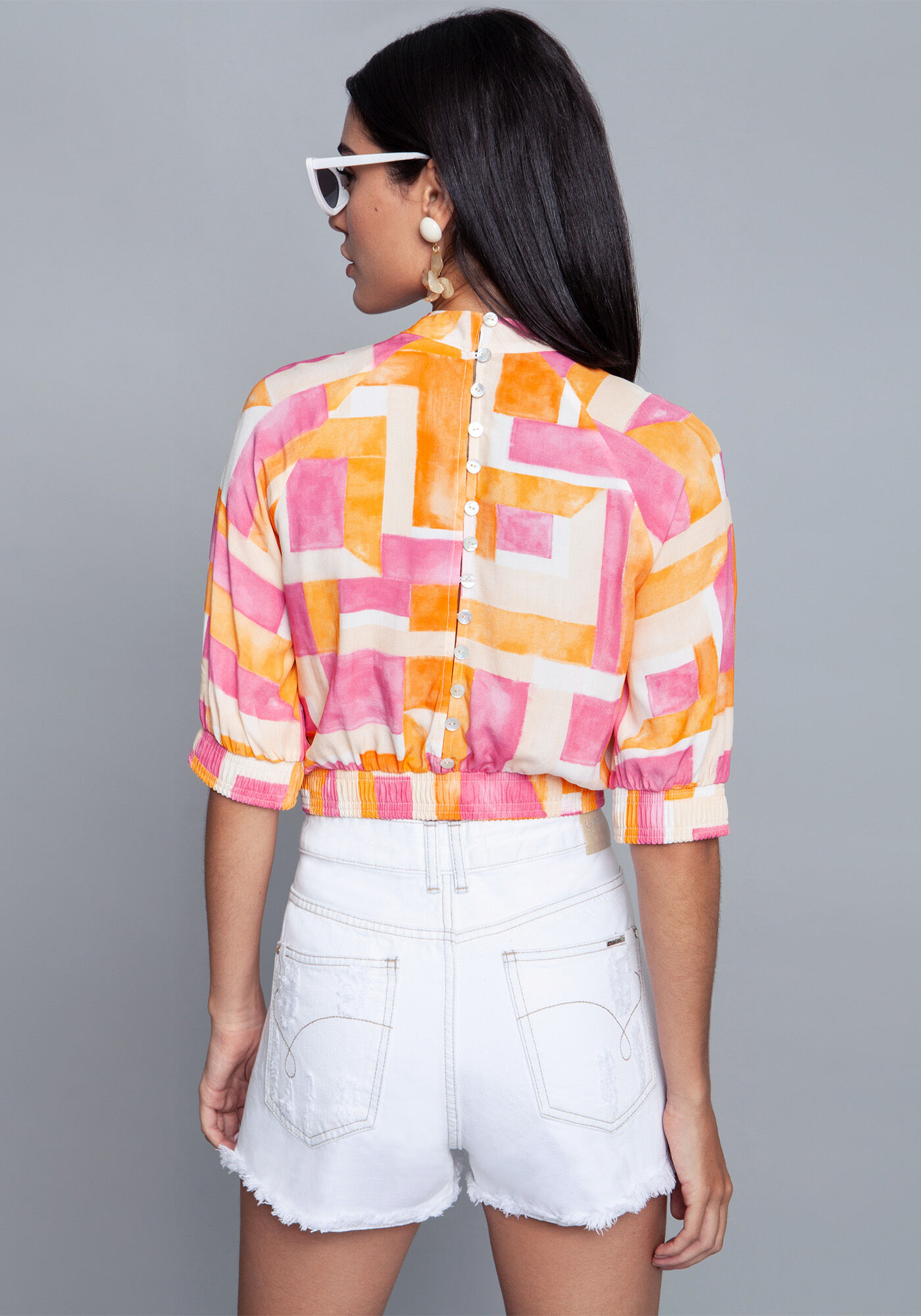 Blusa Tecido Rayon Bali Cropped, , large.