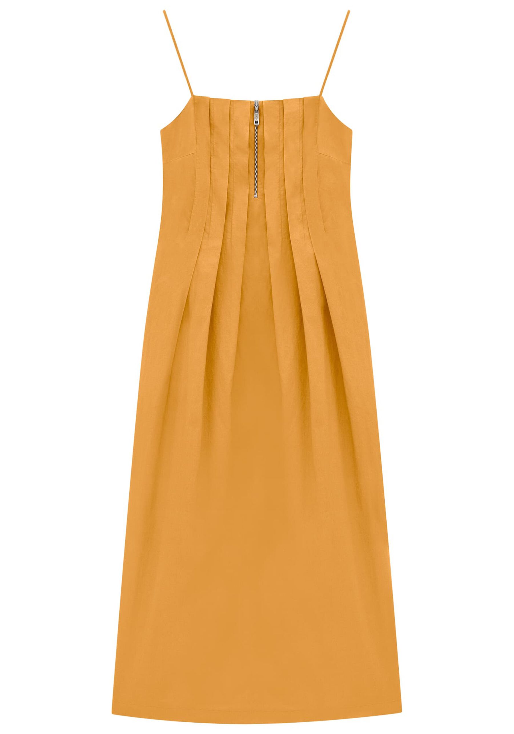 Vestido midi em Tecido Plano com Pregas, . Vestido midi em Tecido Plano com Pregas, , large.