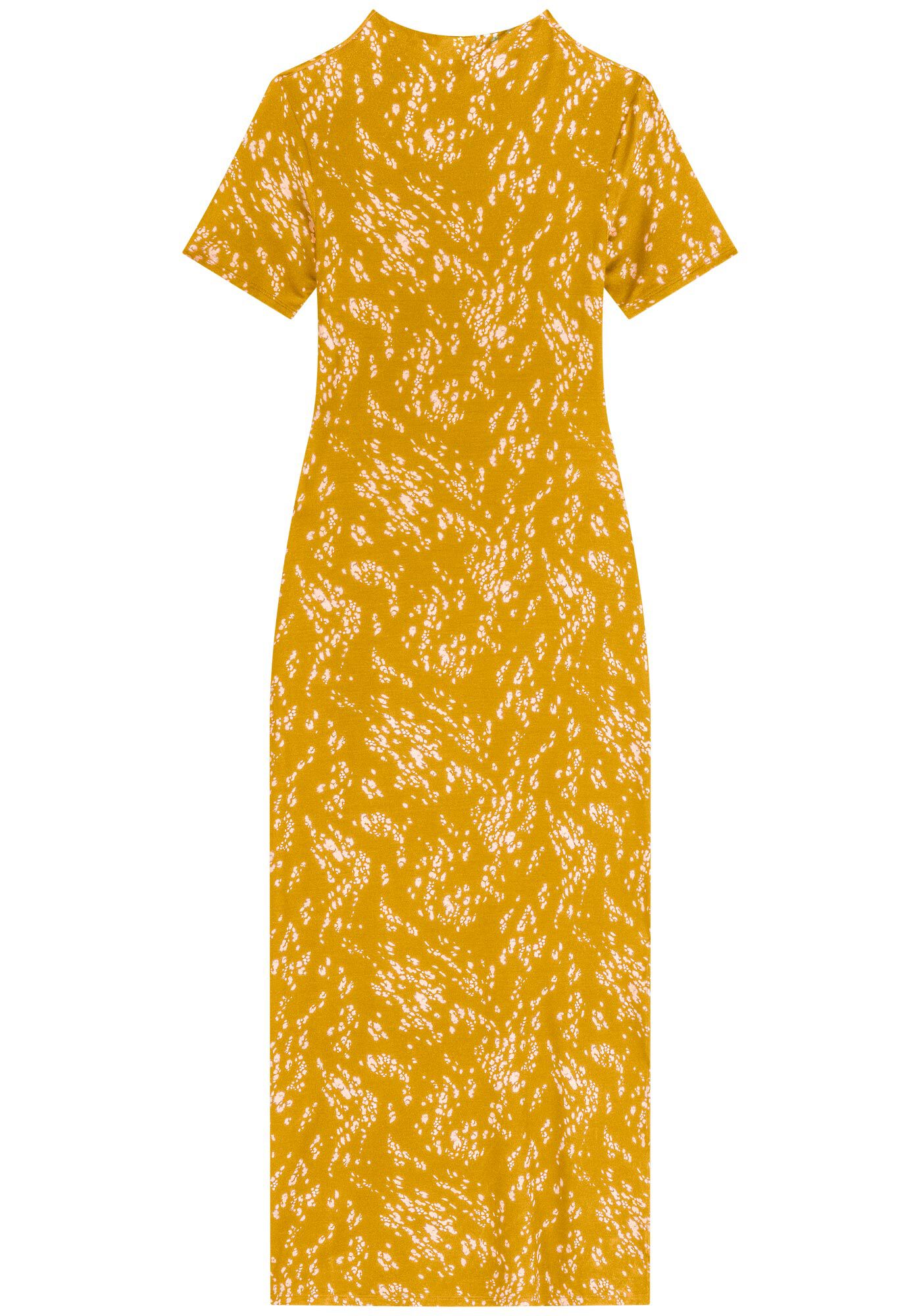 Vestido Estampado Midi Ch&aacute; Em Moletom De Viscose E Elastano, , large.