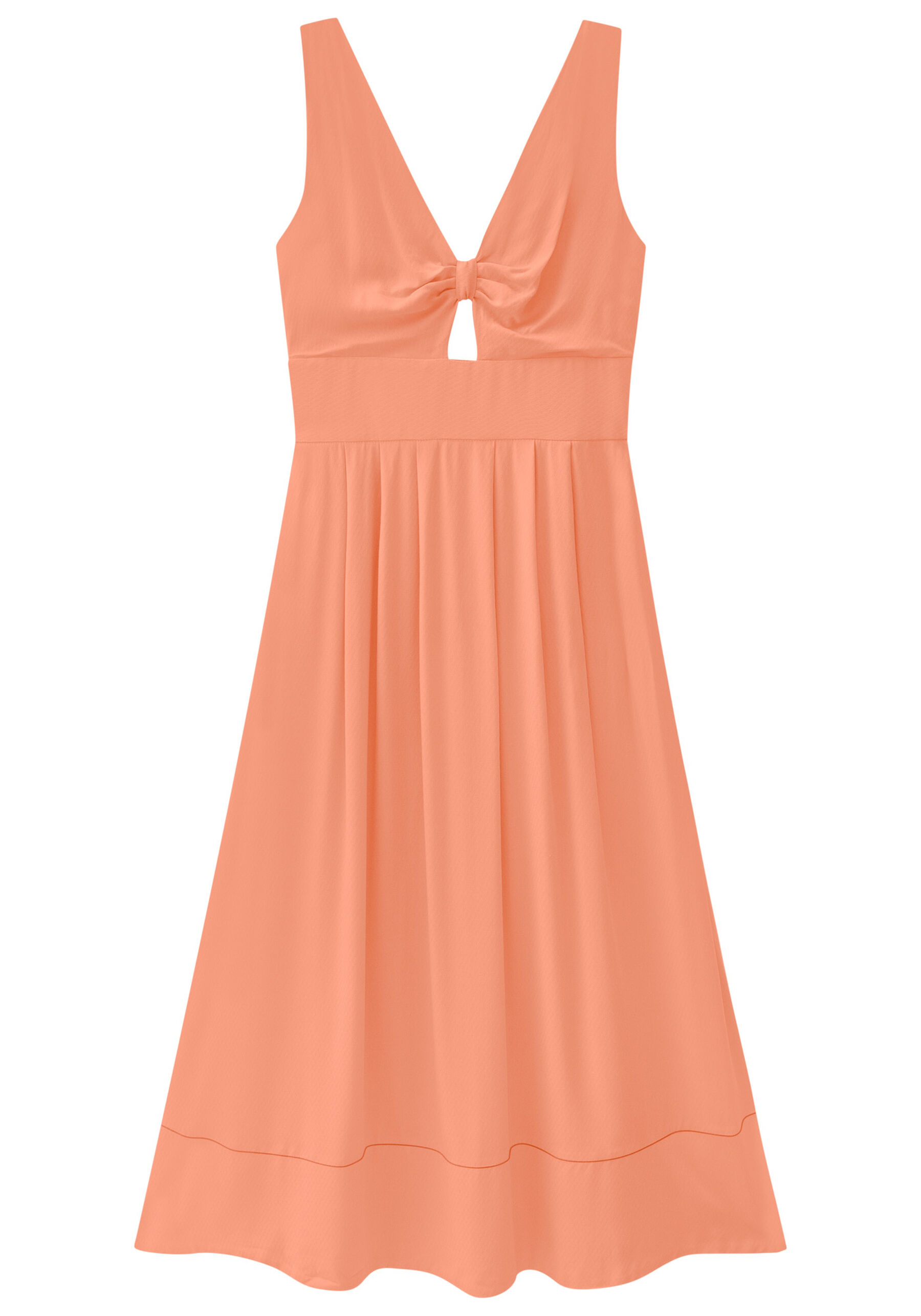 Vestido Midi Viscose com Recorte Busto, . Vestido Midi Viscose com Recorte Busto, , large.