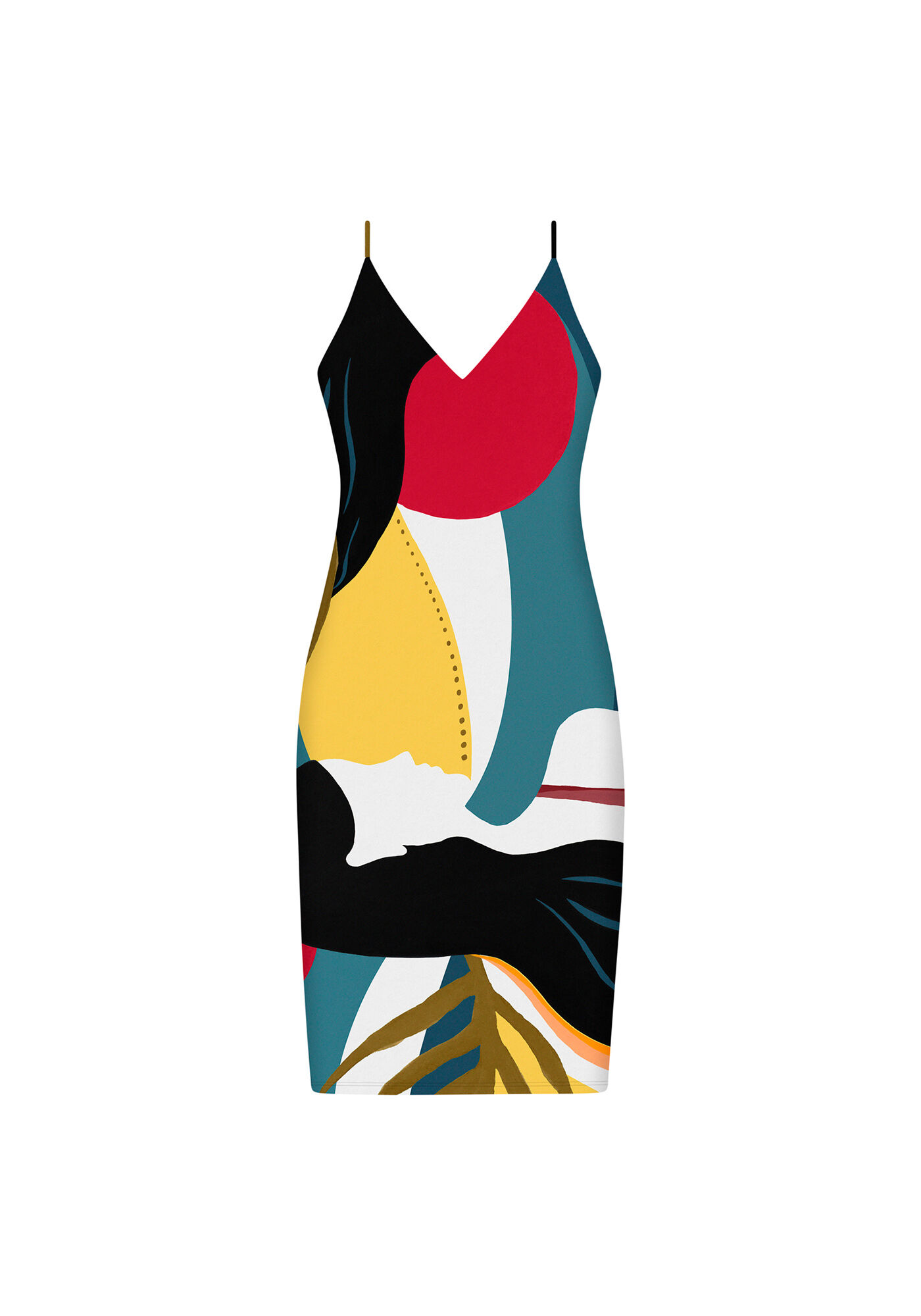 Vestido M&iacute;di Recorte Costas, , large.