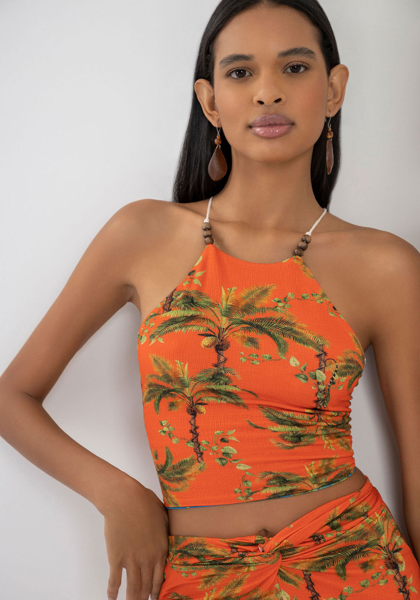 Blusa Estampada com Amarra&ccedil;&atilde;o Costas Dupla Face, , large.