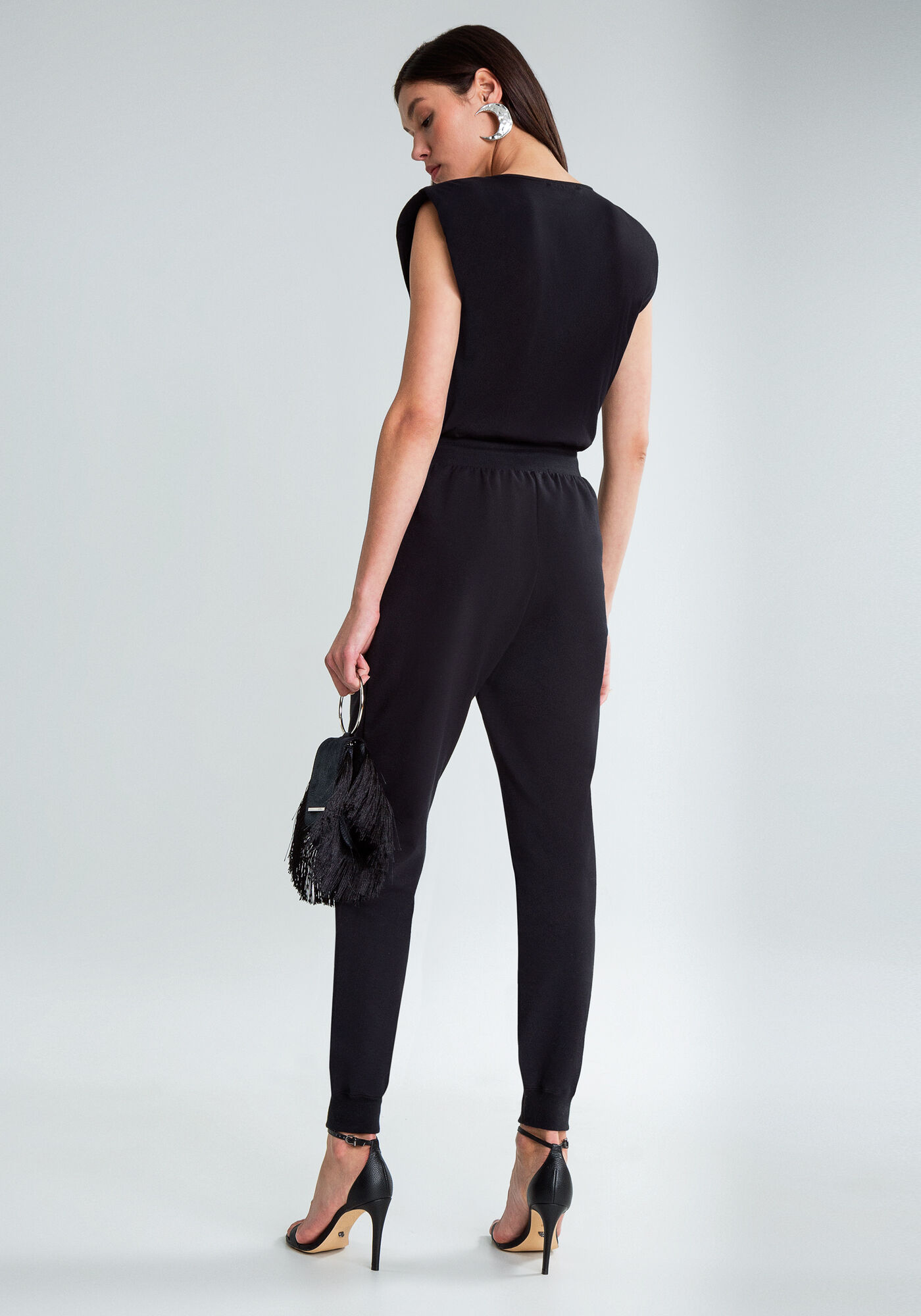 Cal&ccedil;a Jogging Molecotton, PRETO, large.