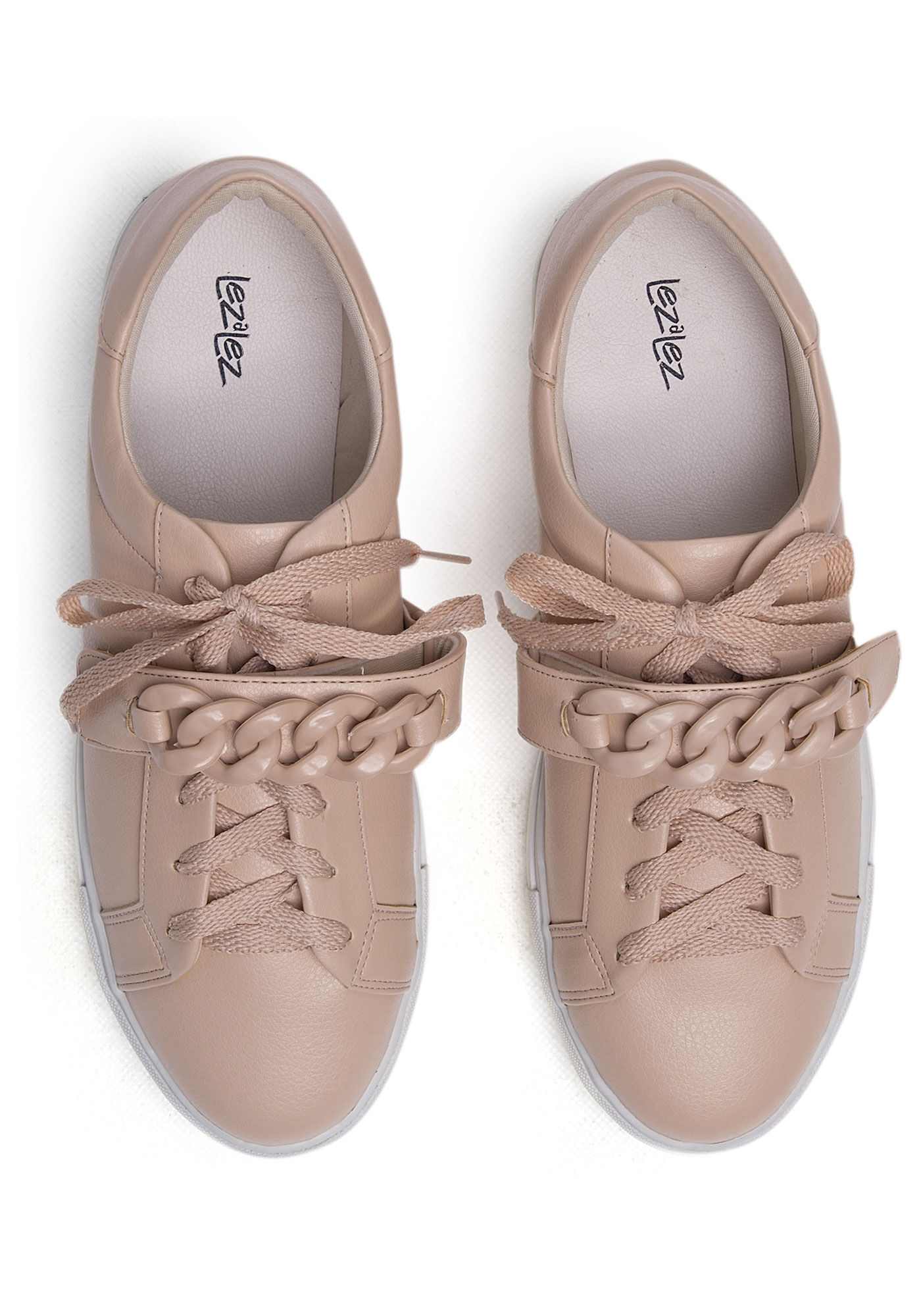 T&ecirc;nis Flatform com Cadar&ccedil;o e Detalhe Corrente, , large.