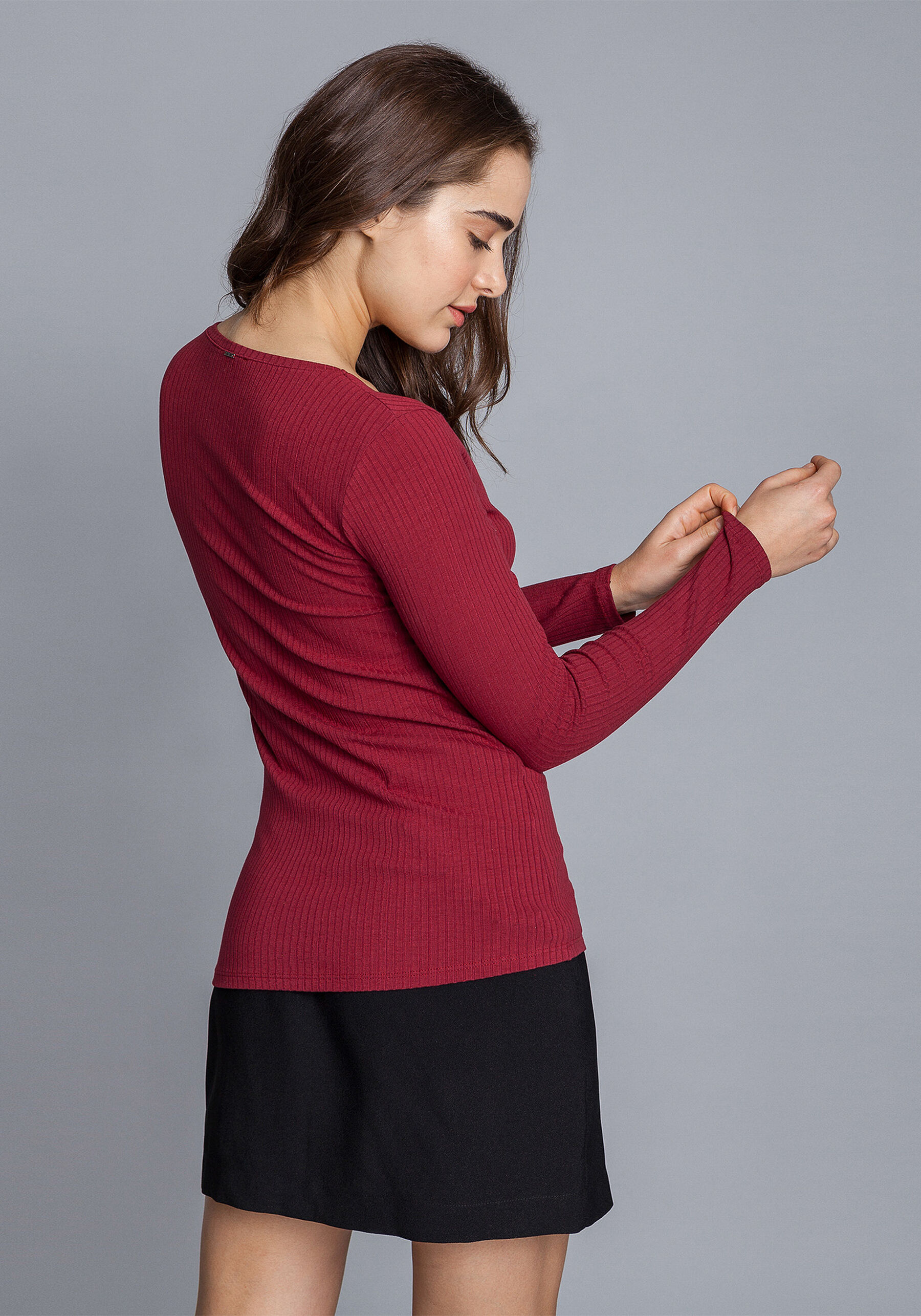Blusa Manga Longa Decote V, . Blusa Manga Longa Decote V, , large.