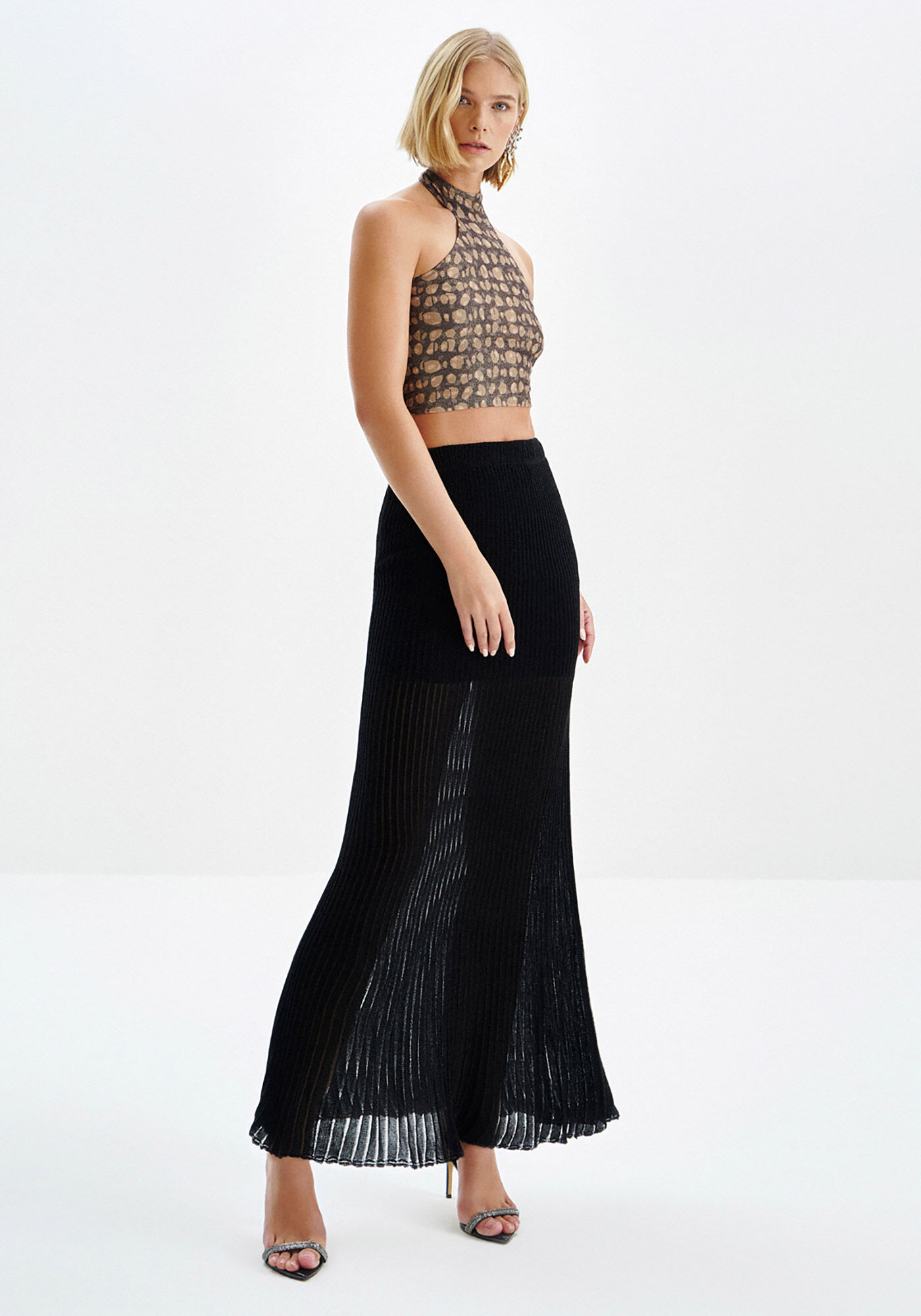 Blusa Cropped Frente &Uacute;nica Assim&eacute;trica Estampada, PANTHER, large.