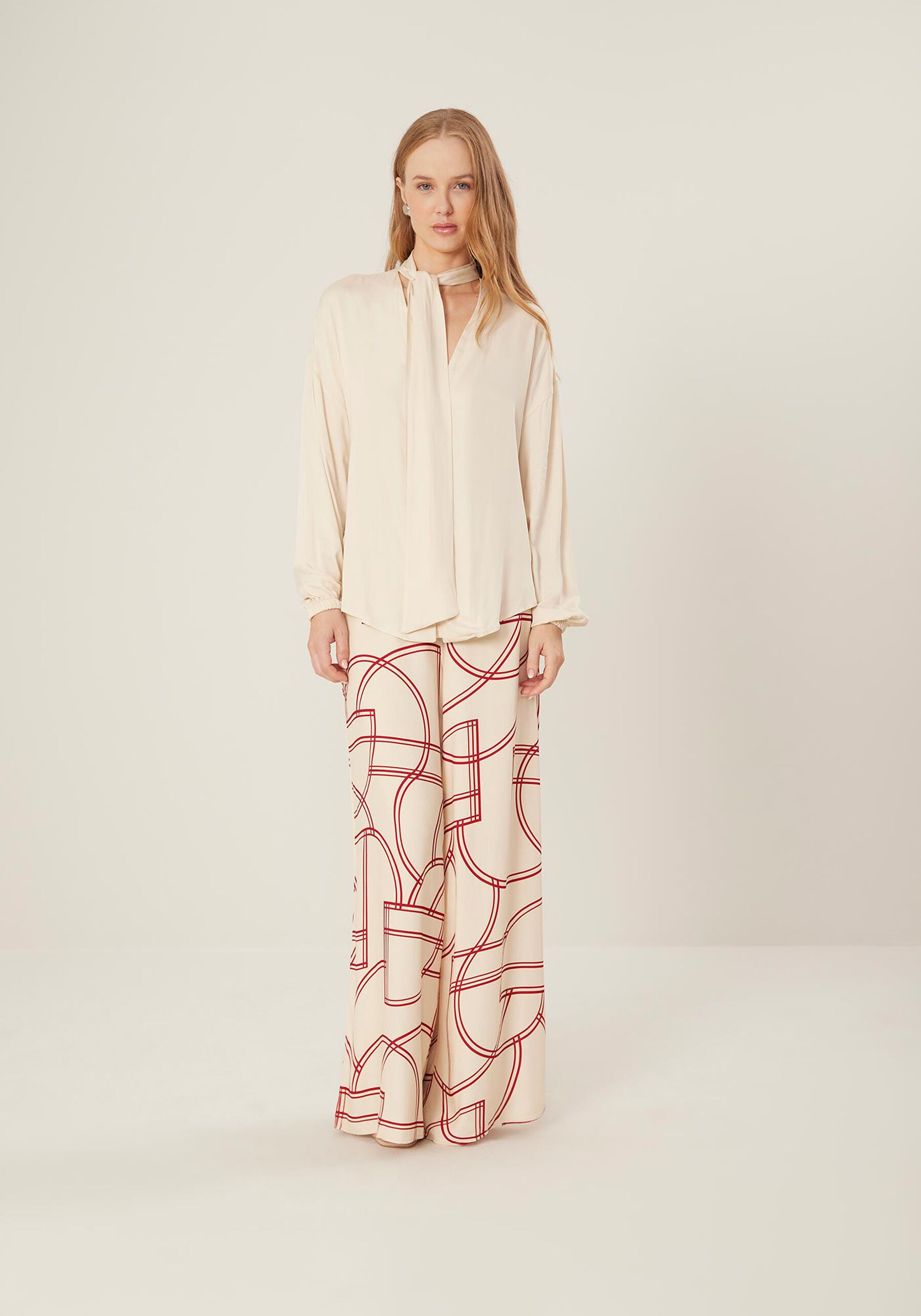 Camisa Manga Longa com Faixa Decote, . Camisa Manga Longa com Faixa Decote, , large.