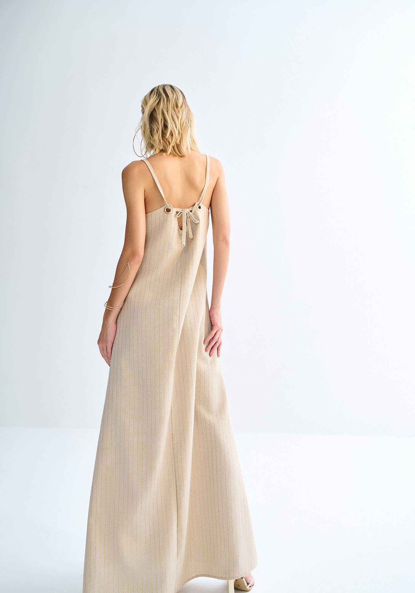 VESTIDO TECIDO LINE STRIPE, CREME ANGORA, large.