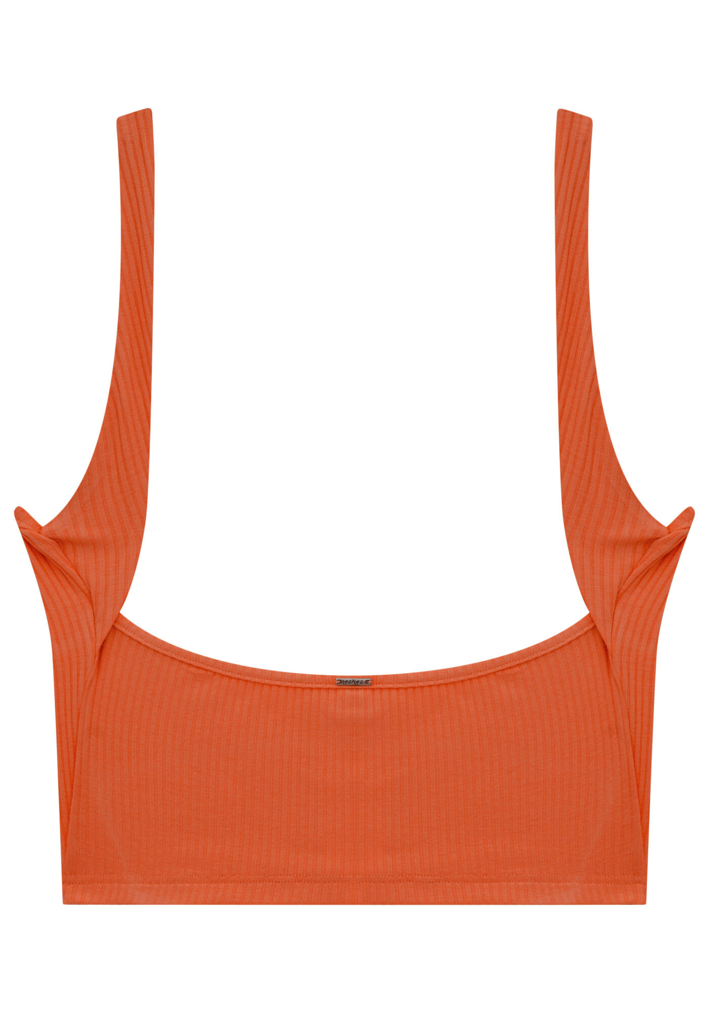 Blusa Cropped Canelada com Recorte Costas, , large.