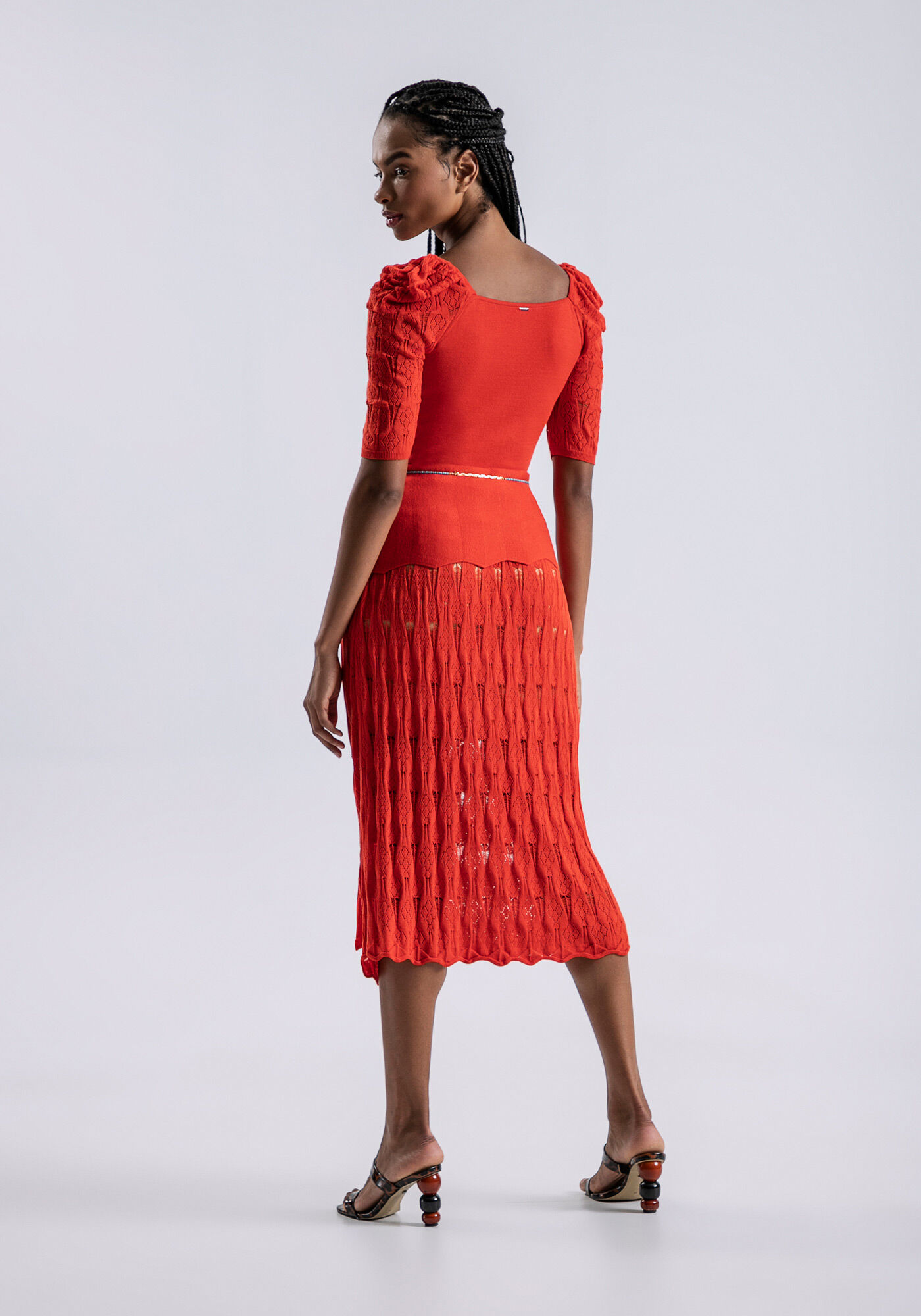 Saia Midi Tric&ocirc; com Detalhes Vazados, , large.