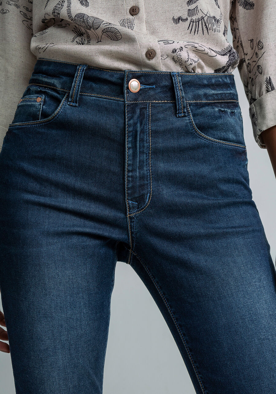 Calça Jeans Skinny Cropped Bali Elastic, JEANS. Calça Jeans Skinny Cropped Bali Elastic, JEANS, large.