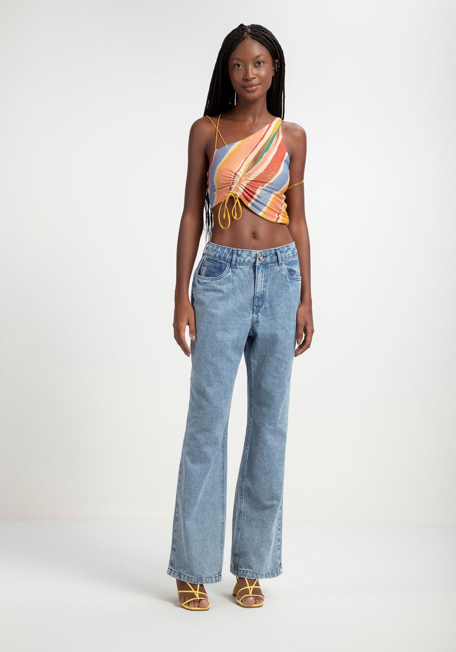 Calça Jeans Wide Leg com Cintura Baixa, . Calça Jeans Wide Leg com Cintura Baixa, , large.