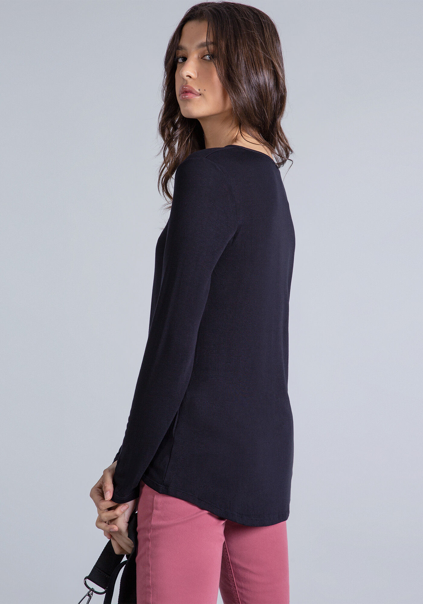 Blusa Manga Longa B&aacute;sica, , large.