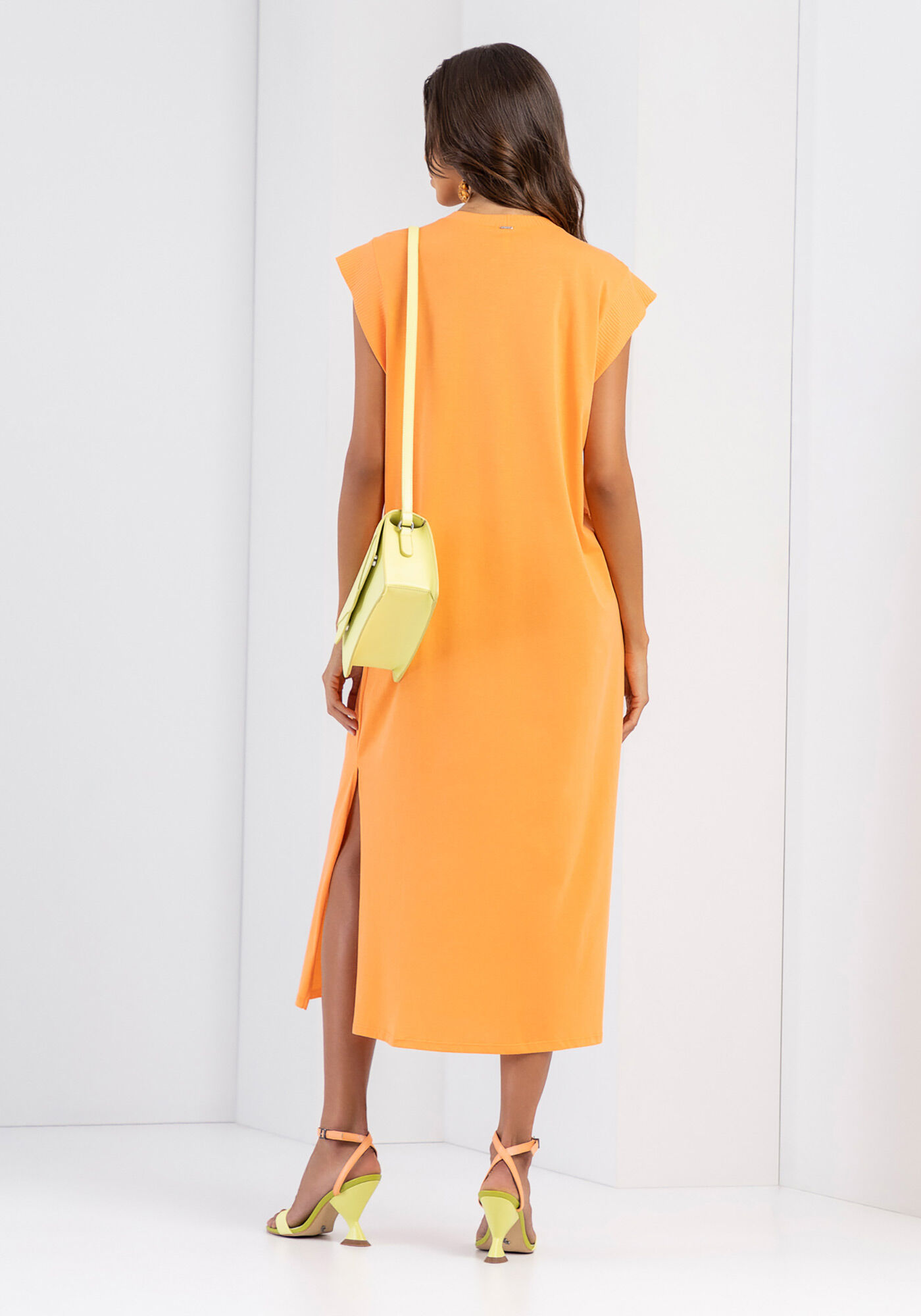 Vestido Midi Muscle Tee em Malha com Amarra&ccedil;&atilde;o, , large.