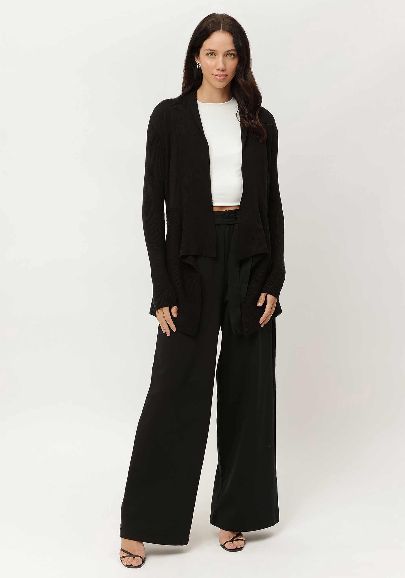 Cardigan Alongado em Tric&ocirc; com Gola, , large.