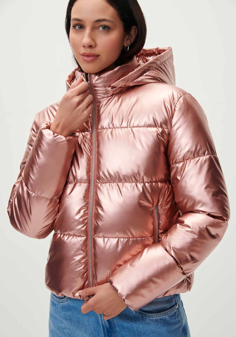 Jaqueta Puffer Vinil com Capuz, . Jaqueta Puffer Vinil com Capuz, , large.