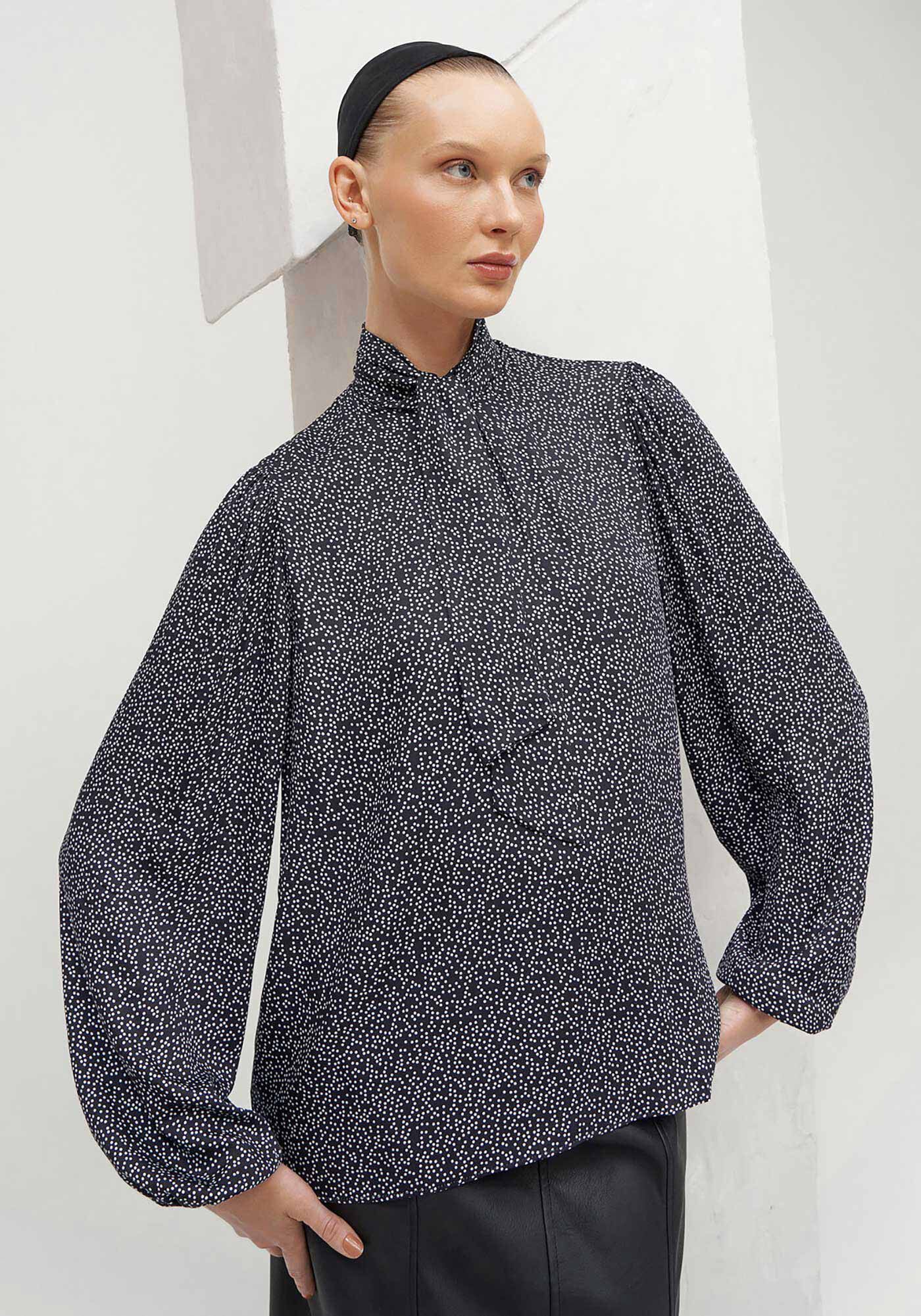 Blusa Manga Longa com Amarra&ccedil;&atilde;o Decote, DOTS, large.