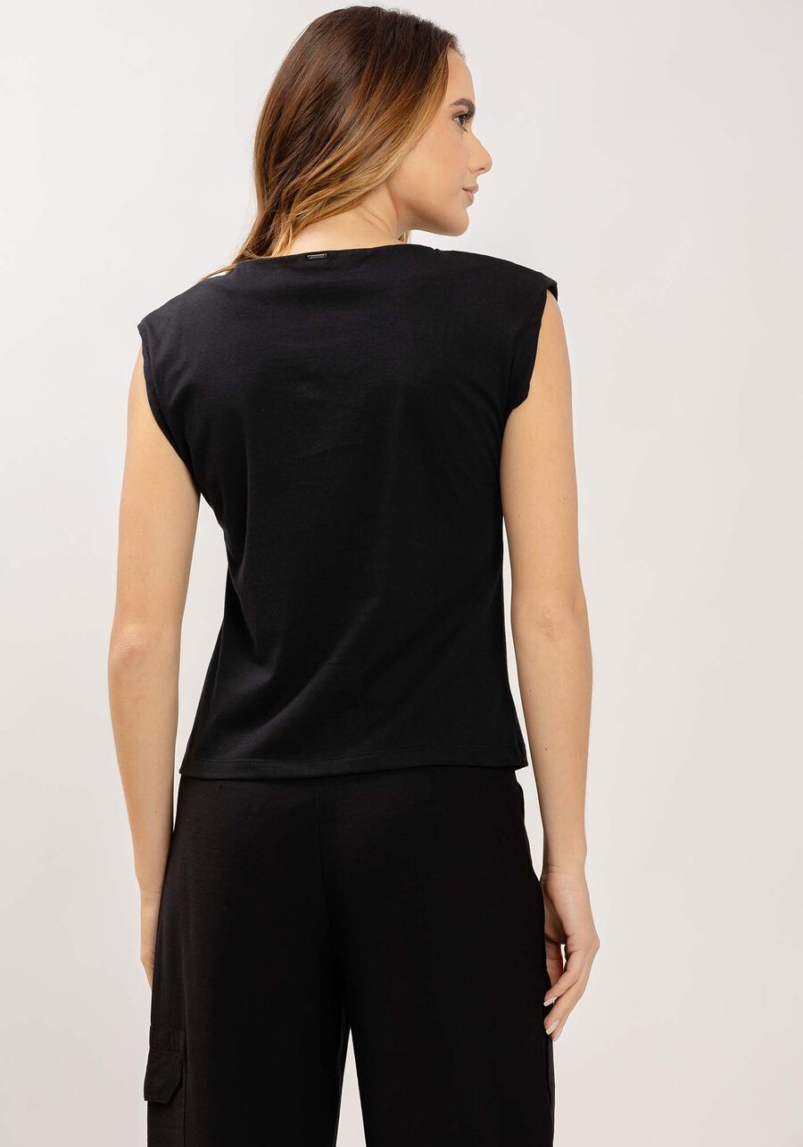 T-shirt Muscle Tee em Malha com Bordado Lurex, . T-shirt Muscle Tee em Malha com Bordado Lurex, , large.