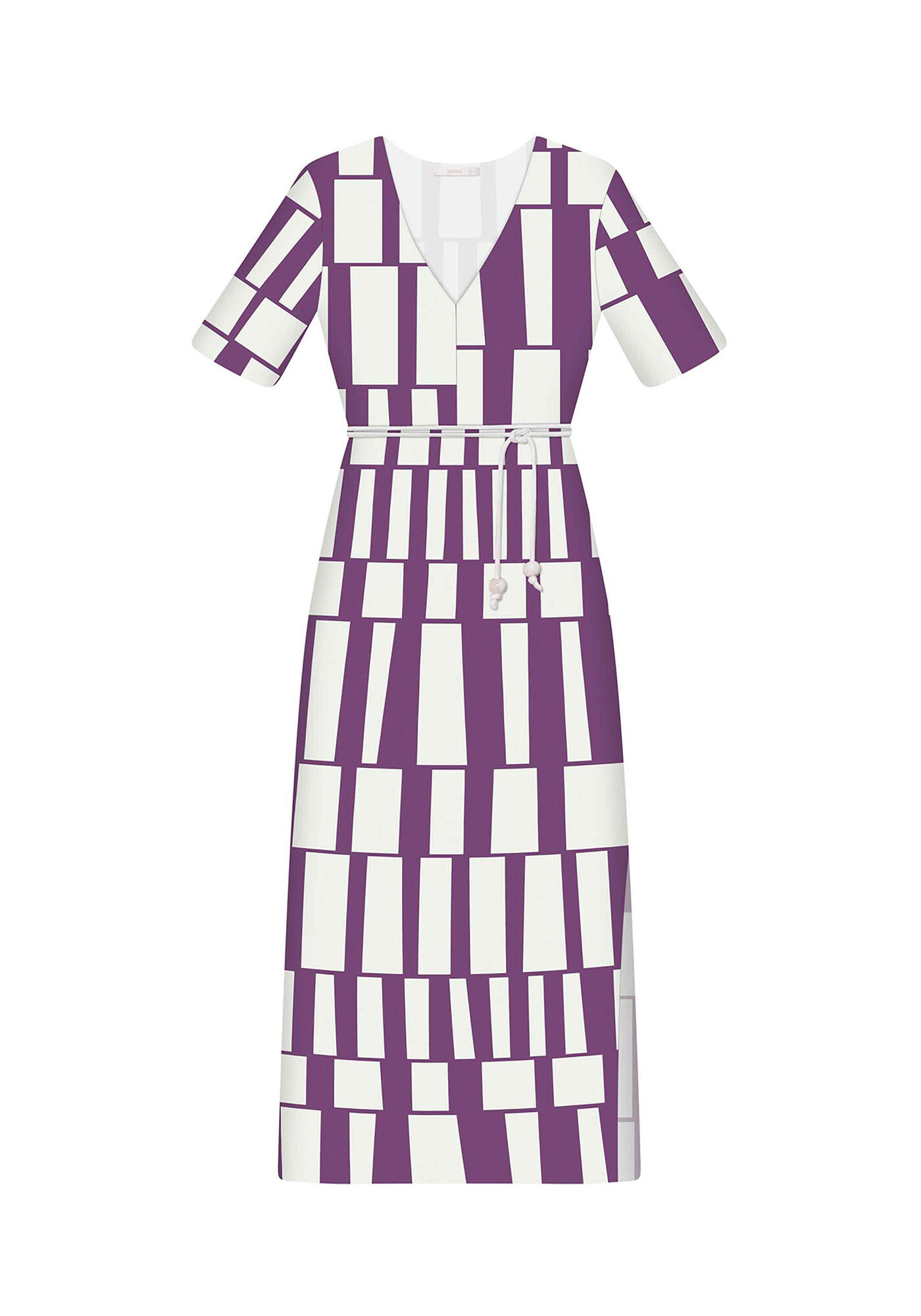 Vestido Tecido Crepe Chiffon Midi, , large.