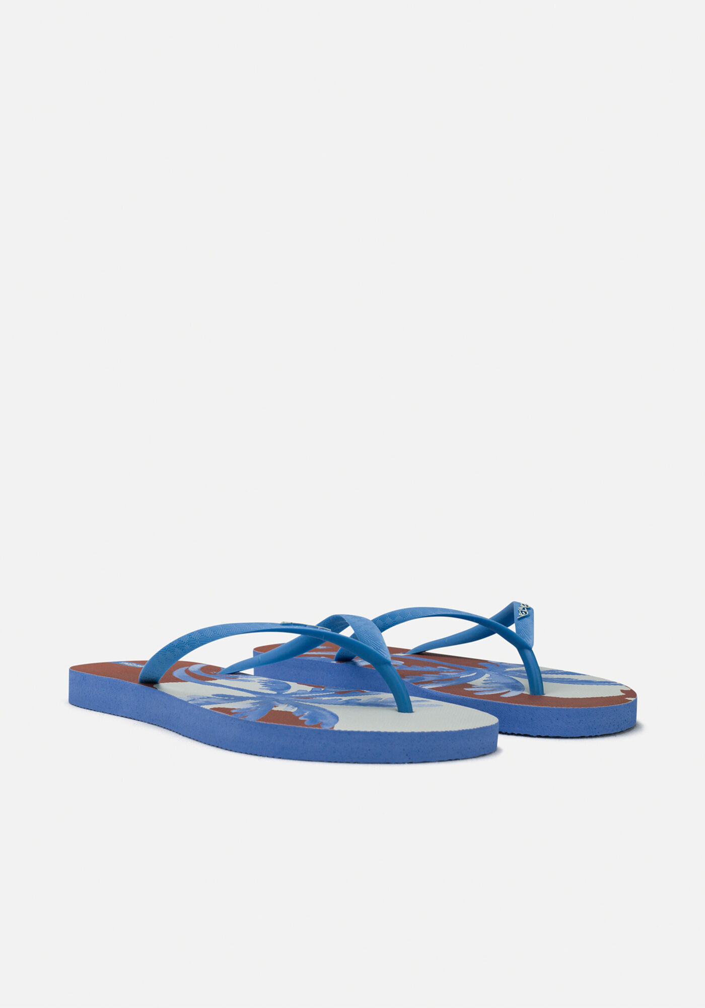 Chinelo Feminino De Tiras Com Sola Estampada, AQUARELA MAXI MARROM, large.