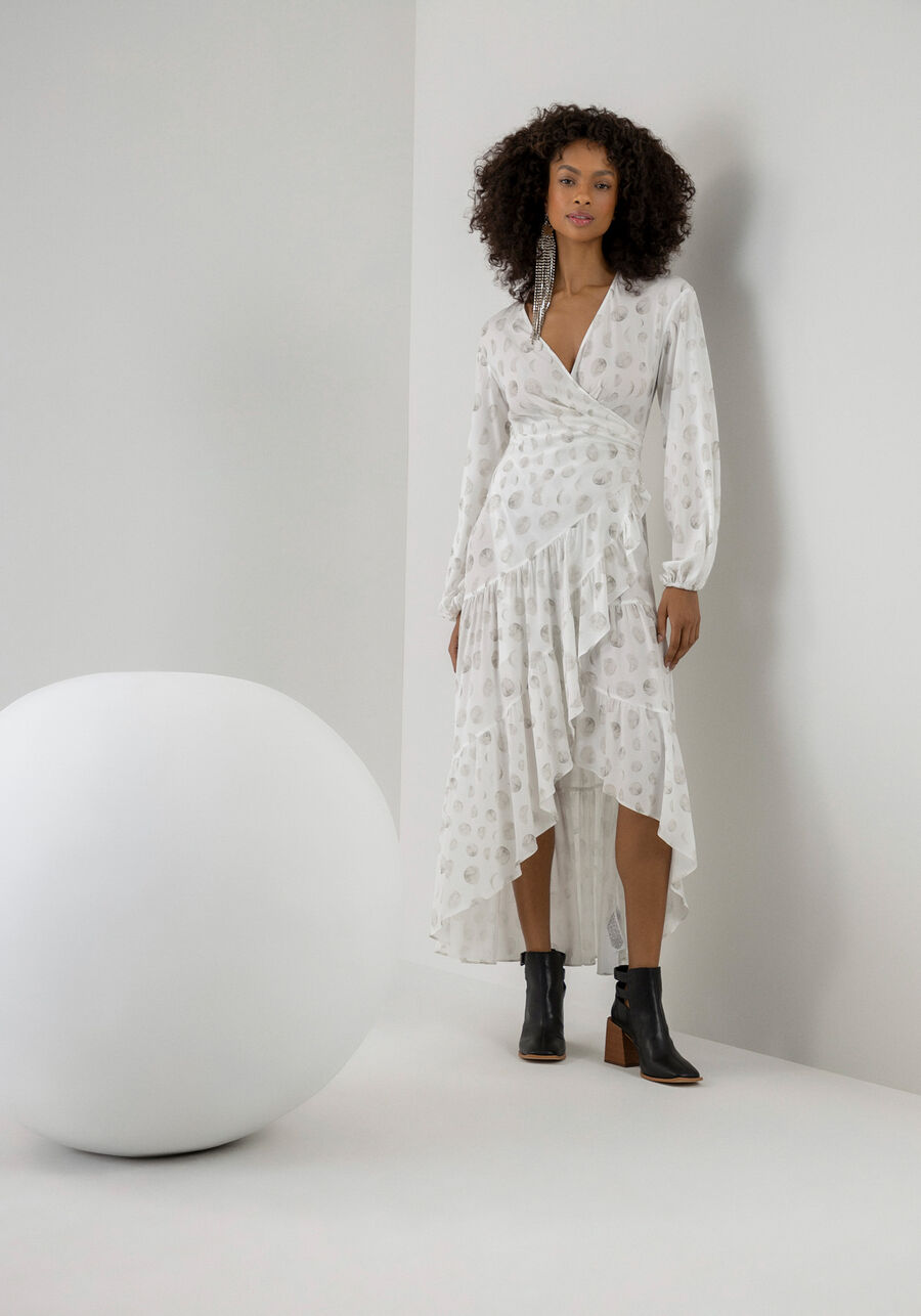 Vestido Midi Manga Longa Transpassado com Babado, LUA. Vestido Midi Manga Longa Transpassado com Babado, LUA, large.