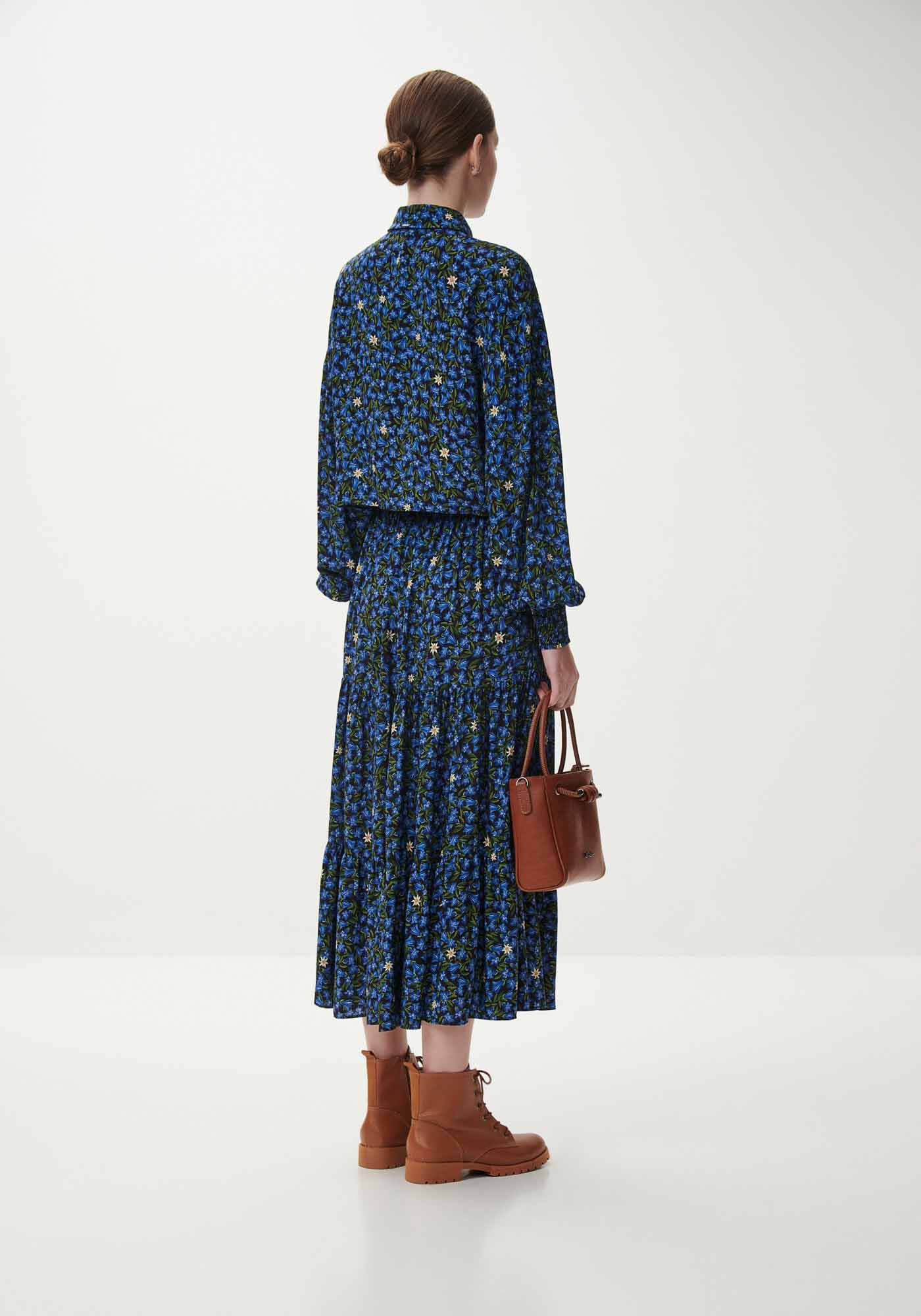 Camisa Cropped Manga Longa Estampada, , large.