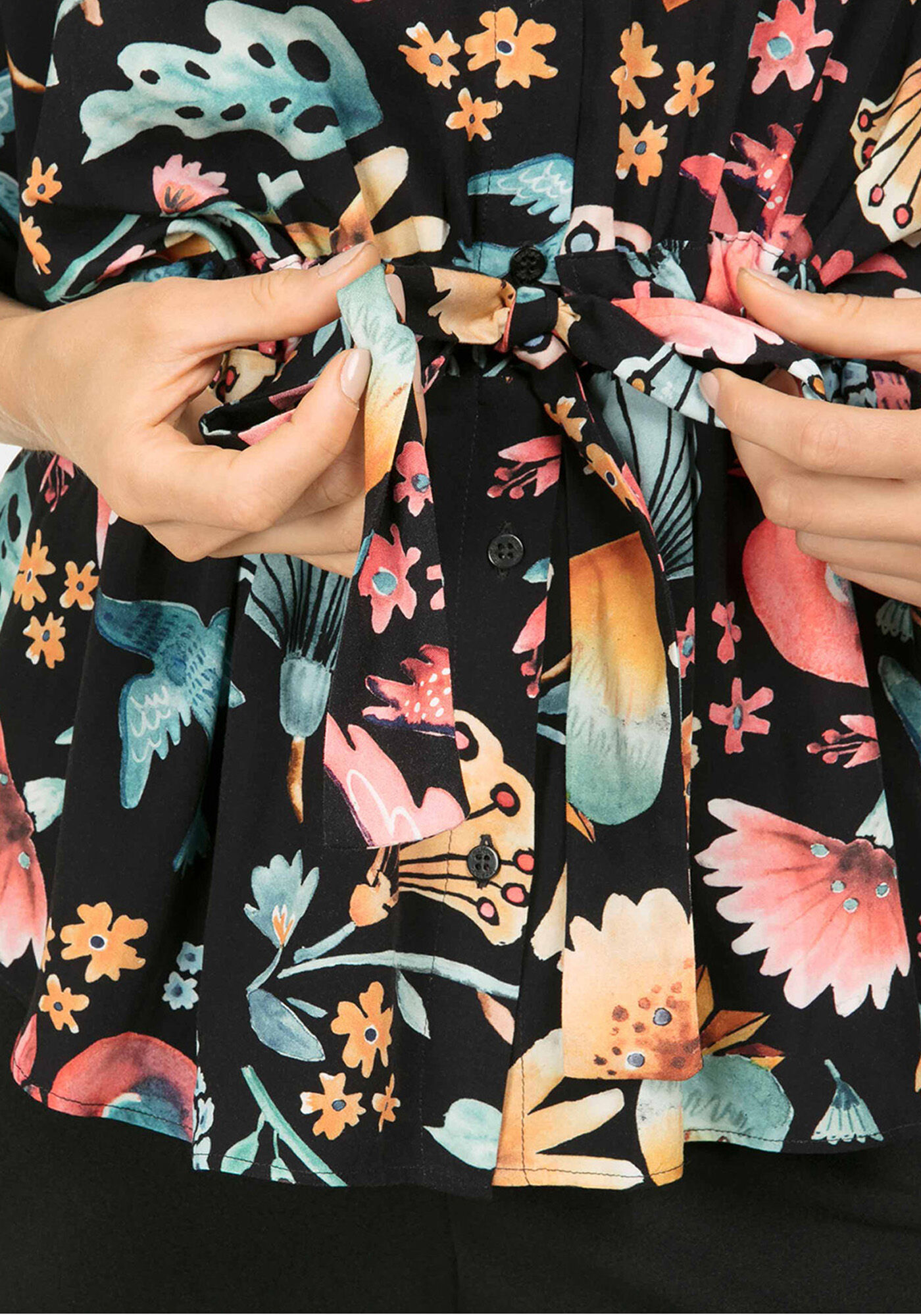 Camisa Amarra&ccedil;&atilde;o Estampa, , large.