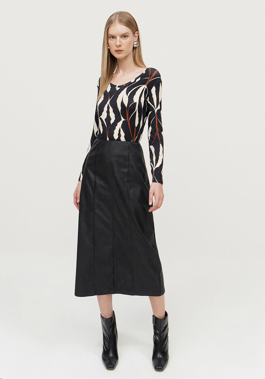 Blusa Manga Longa em Malha Viscose Estampada, . Blusa Manga Longa em Malha Viscose Estampada, , large.
