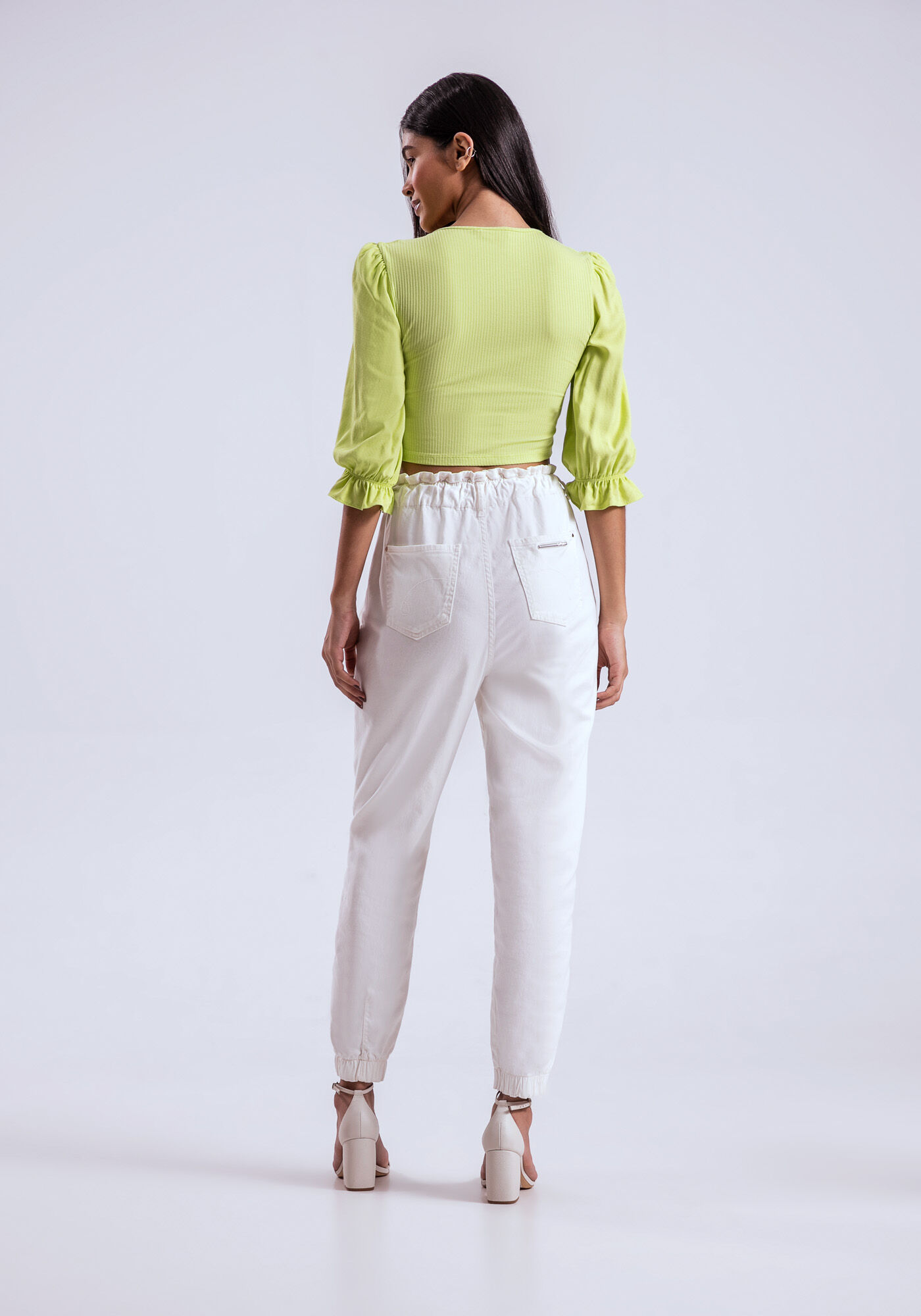 Blusa Cropped Viscose com Manga Babado, , large.