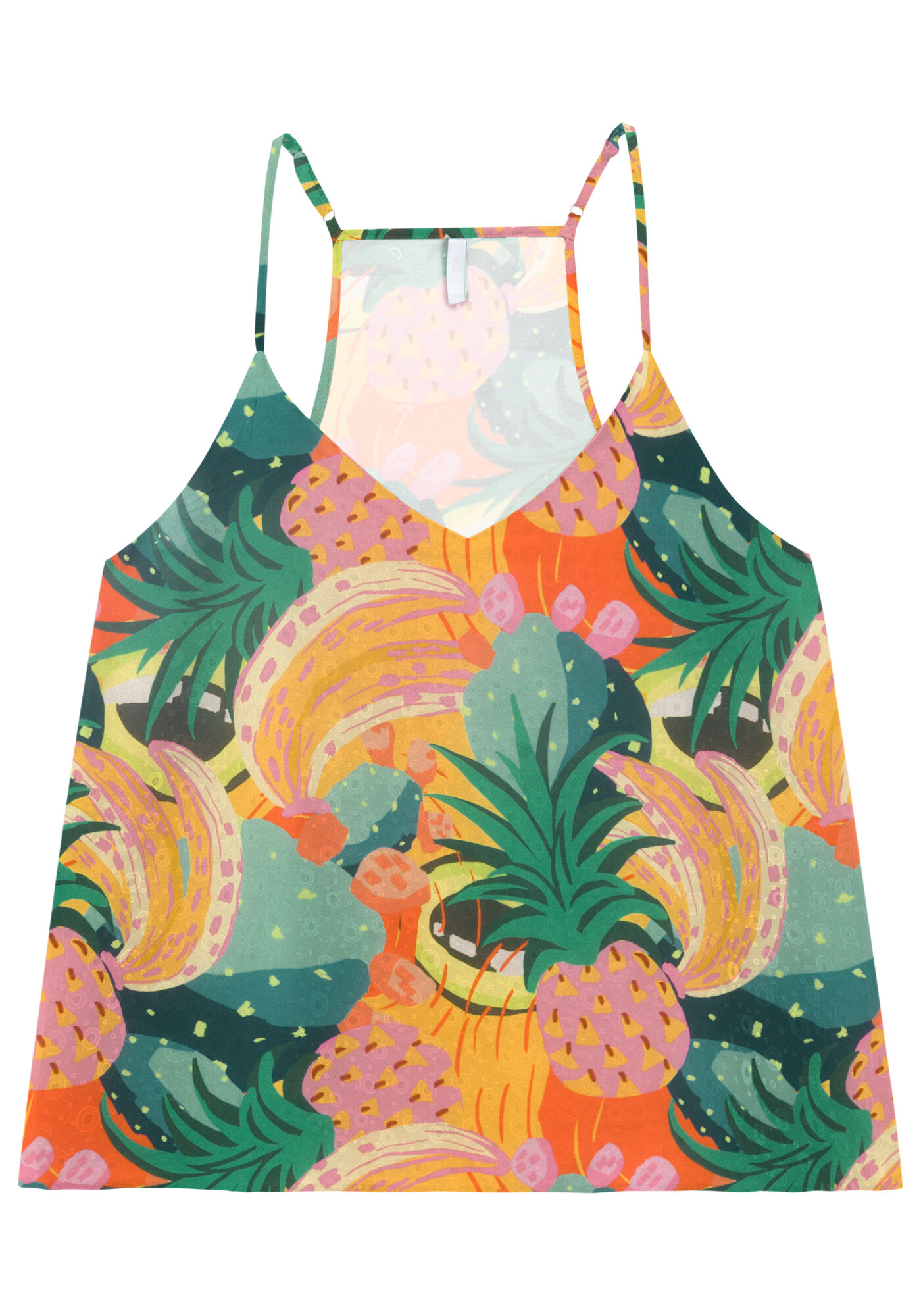 Blusa com Al&ccedil;as em Viscose com Decote V, , large.