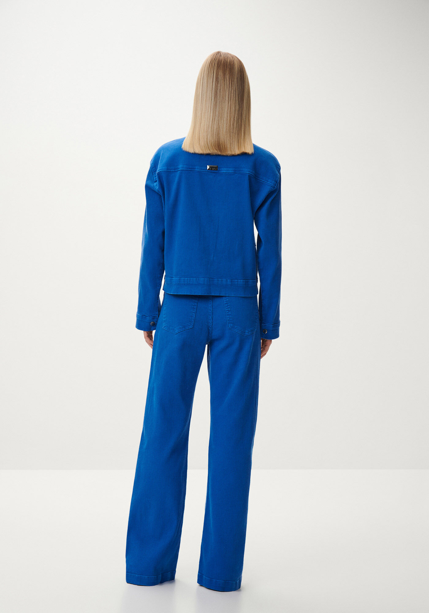 Jaqueta Cotel&ecirc; Manga Longa com Bolsos, AZUL BLUE BELL, large.